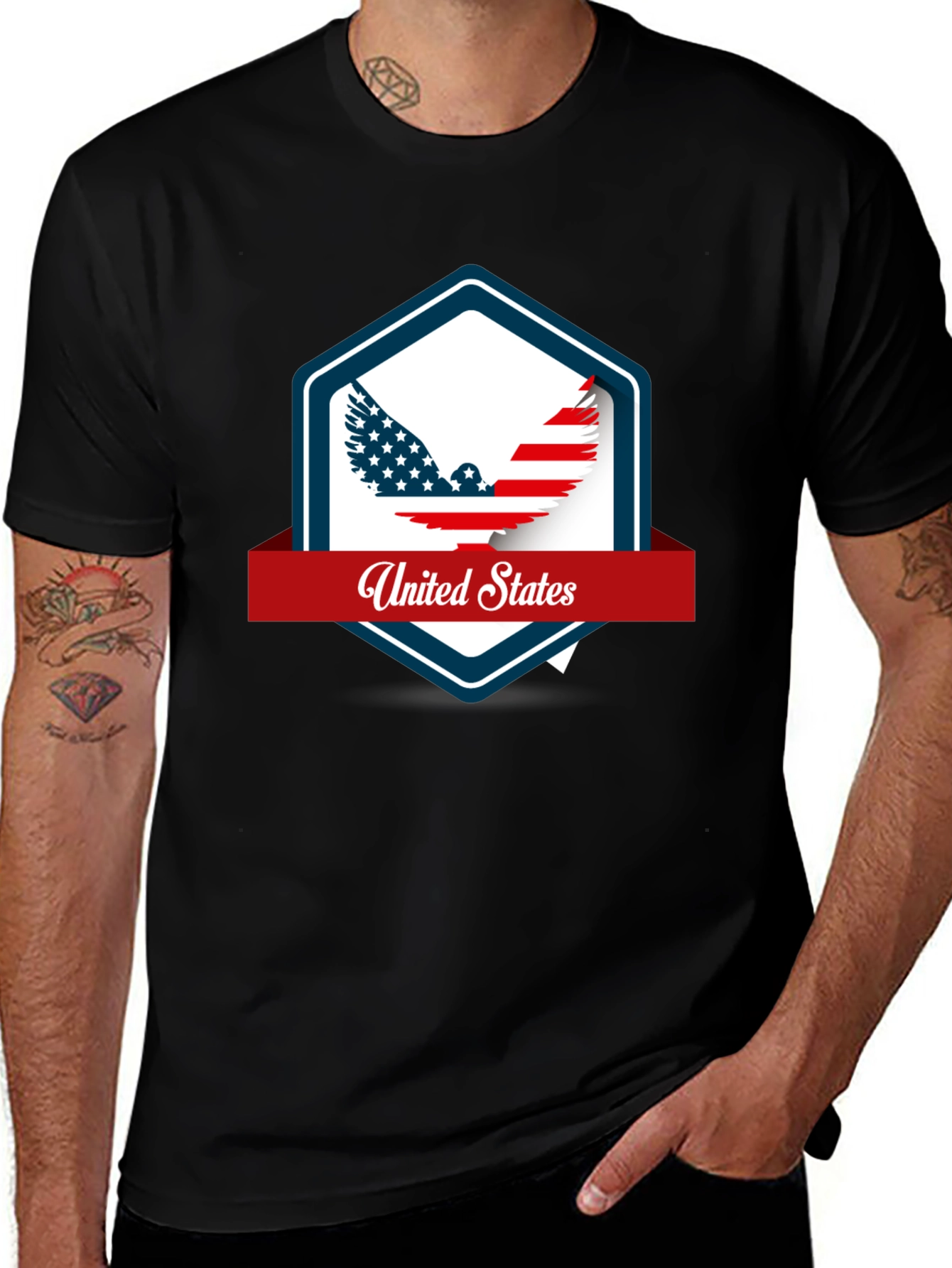 United States Eagle Graphic Black T-Shirt