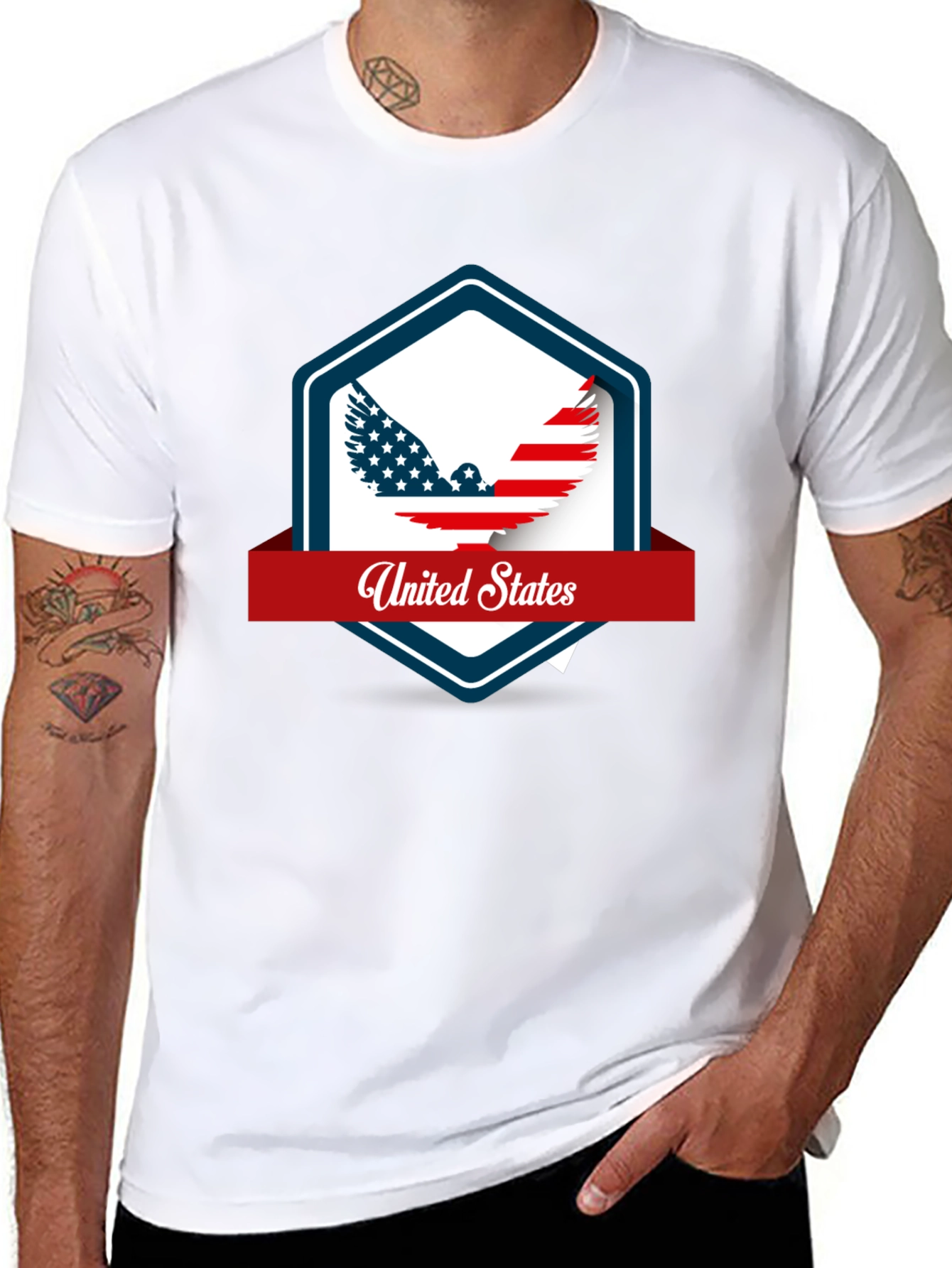 United States Eagle Graphic Black T-Shirt