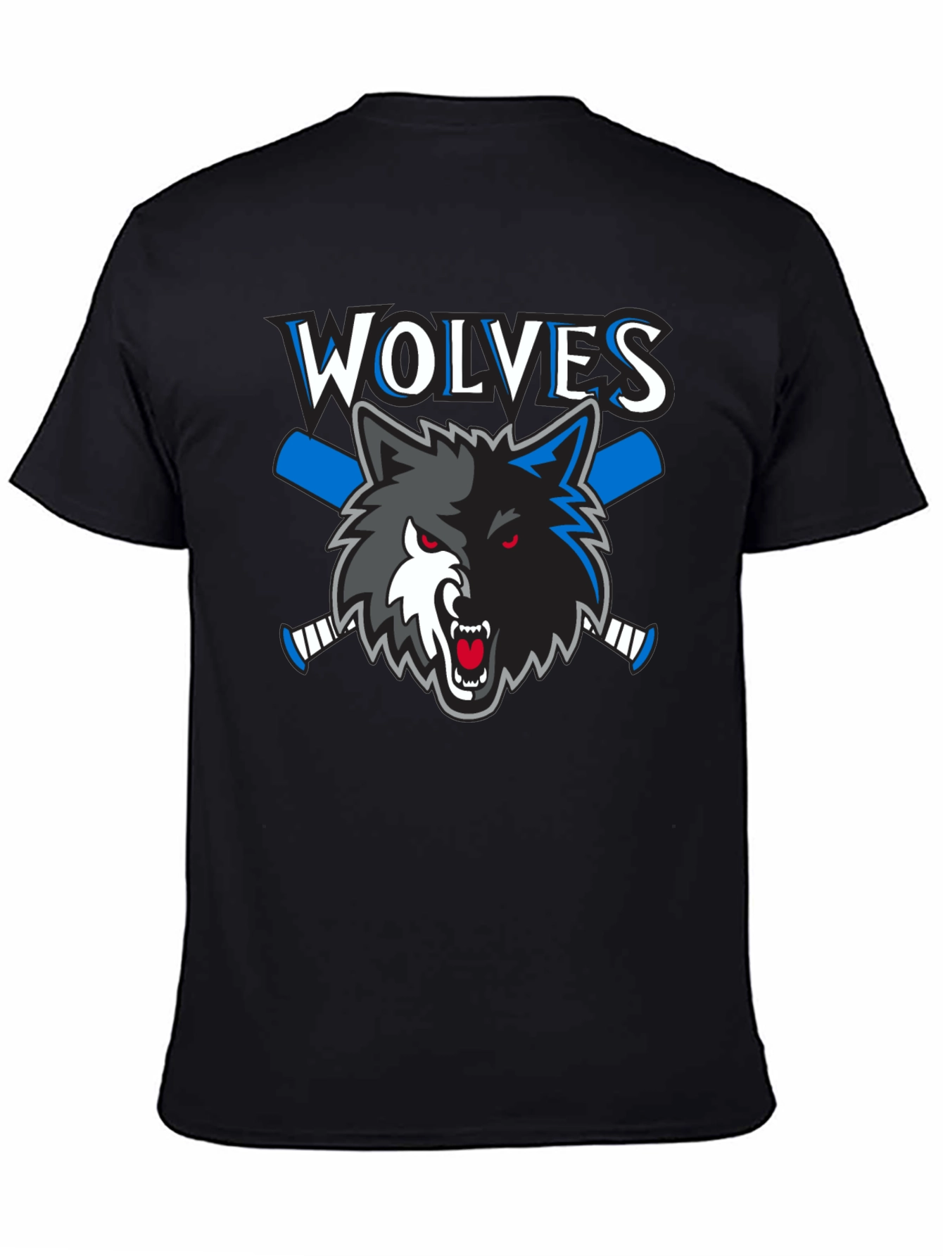 Wolves Hockey T-Shirt - Black Graphic Tee
