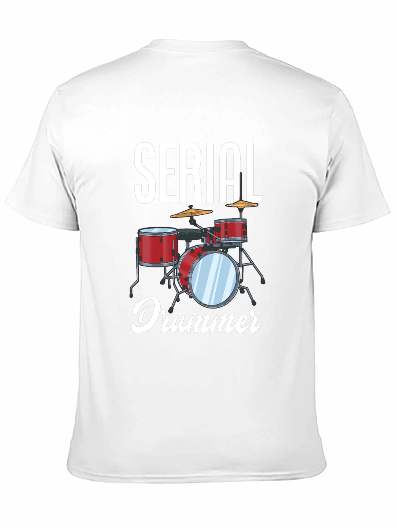 Serial Drummer Graphic Tee - Black Cotton T-Shirt