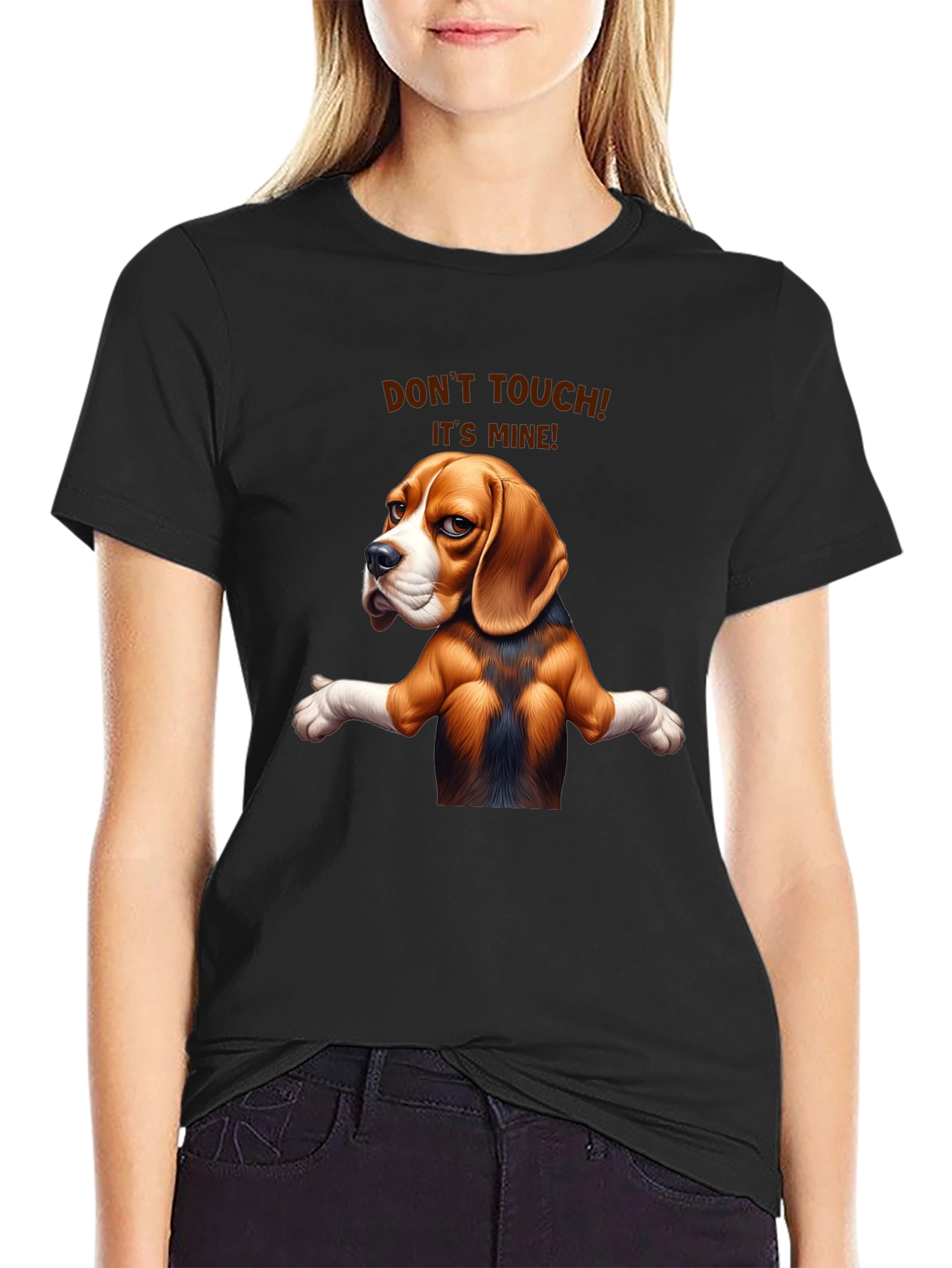 Funny Dog Graphic Tee - Dont Touch! Its Mine!