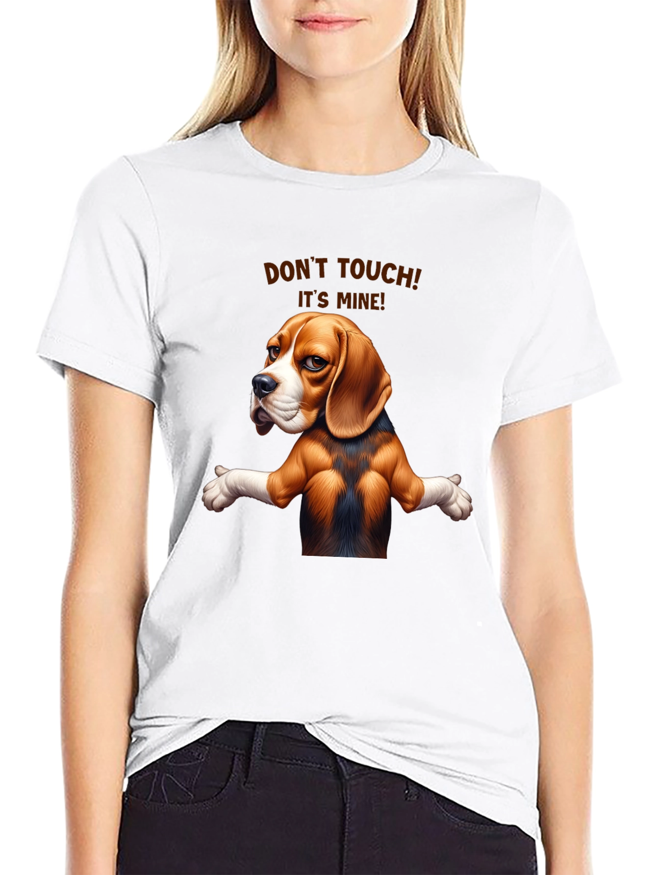 Funny Dog Graphic Tee - Dont Touch! Its Mine!