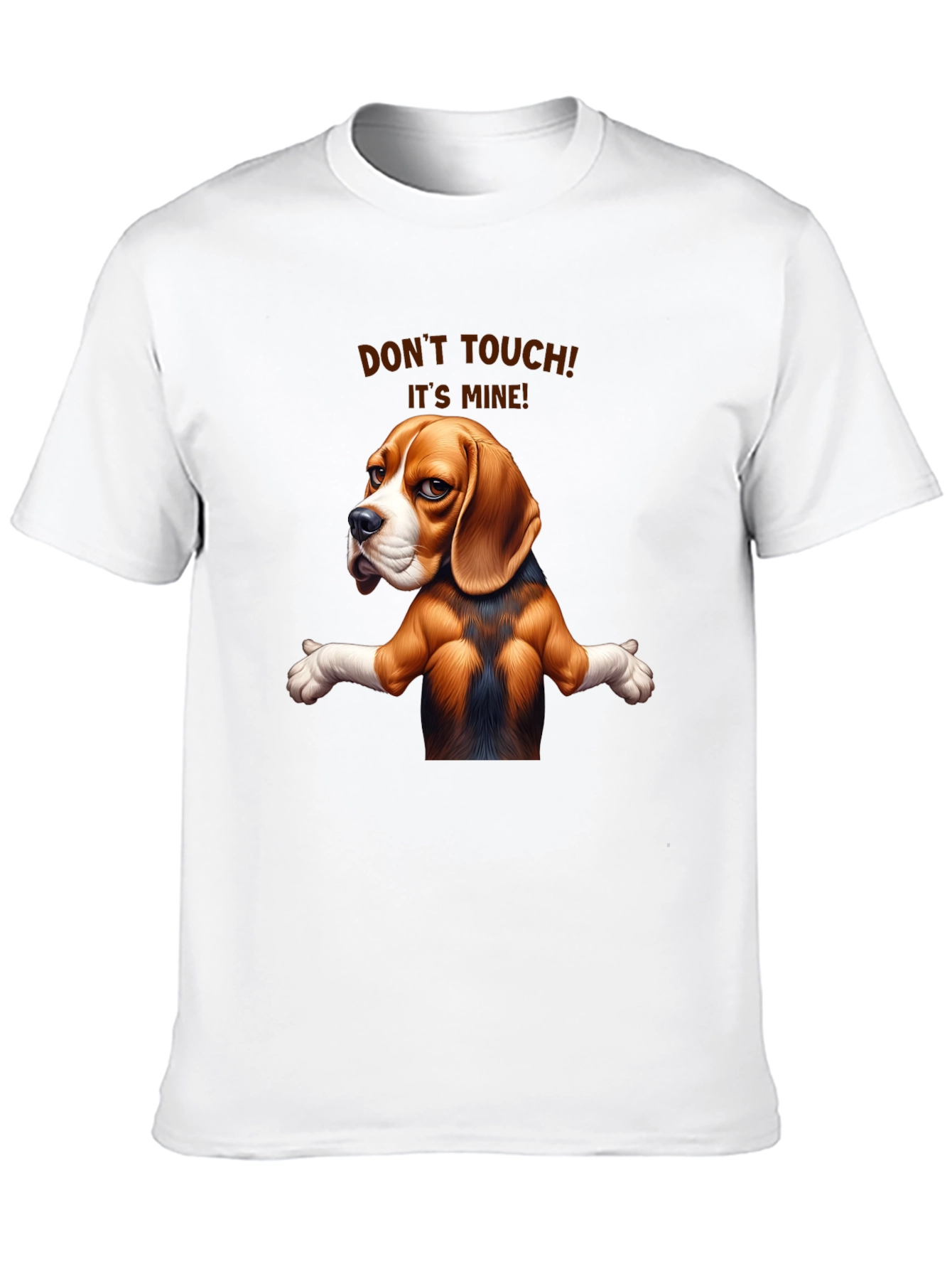 Funny Dog Graphic Tee - Dont Touch! Its Mine!