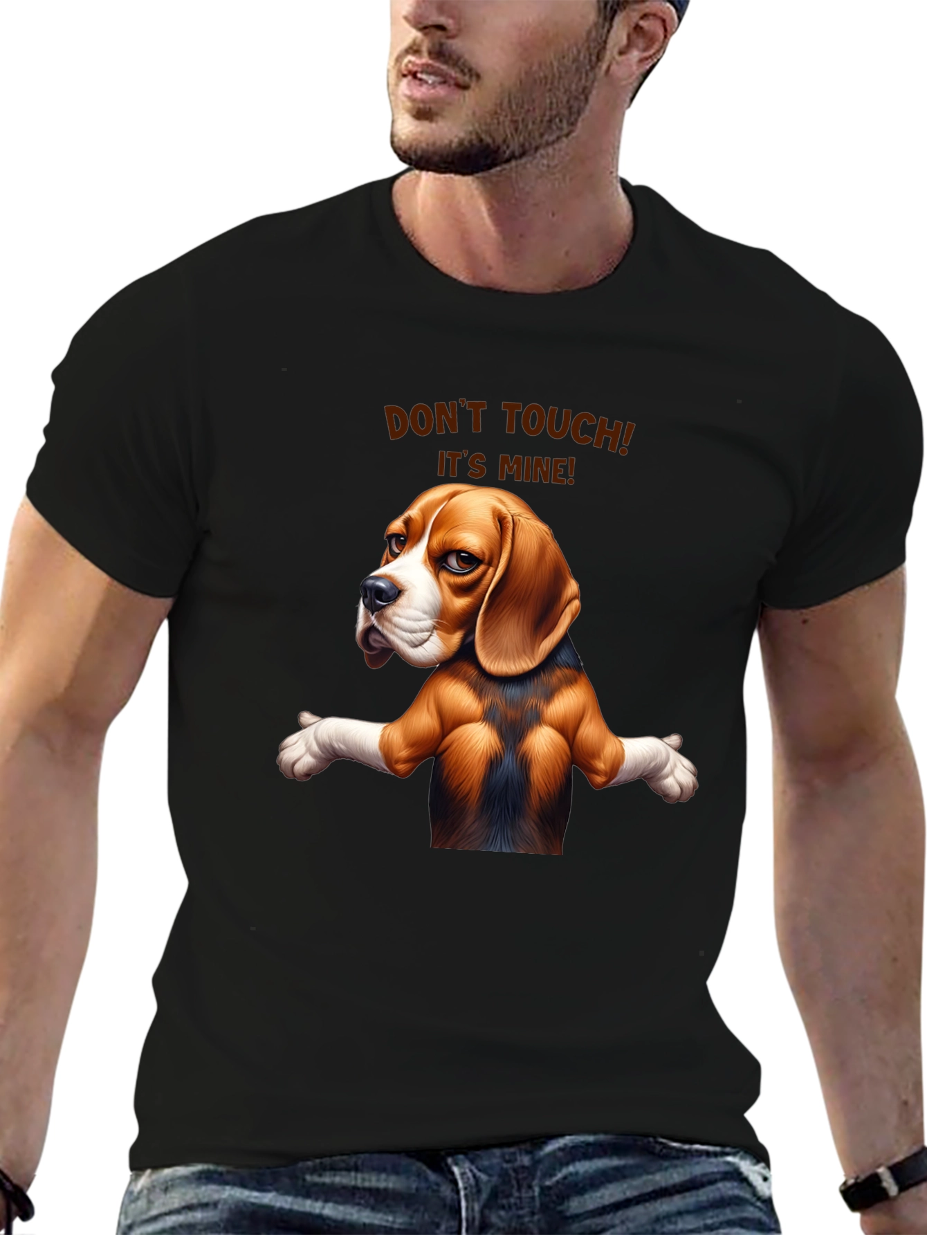 Funny Dog Graphic Tee - Dont Touch! Its Mine!
