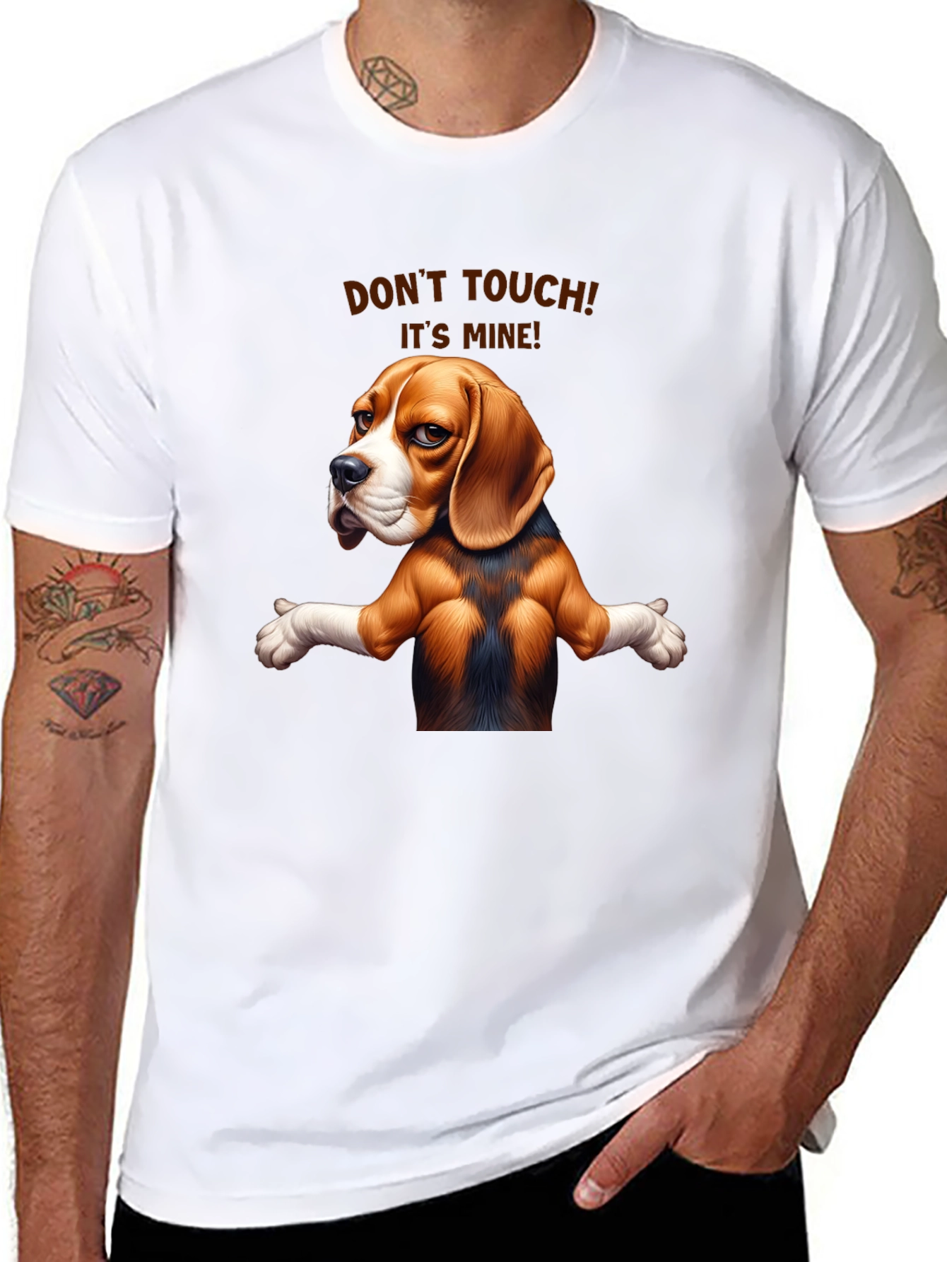 Funny Dog Graphic Tee - Dont Touch! Its Mine!