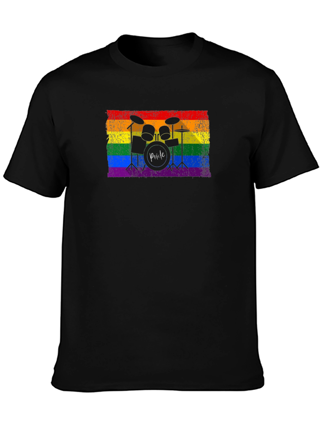 Pride Drum Kit T-Shirt - LGBTQ Rainbow Flag