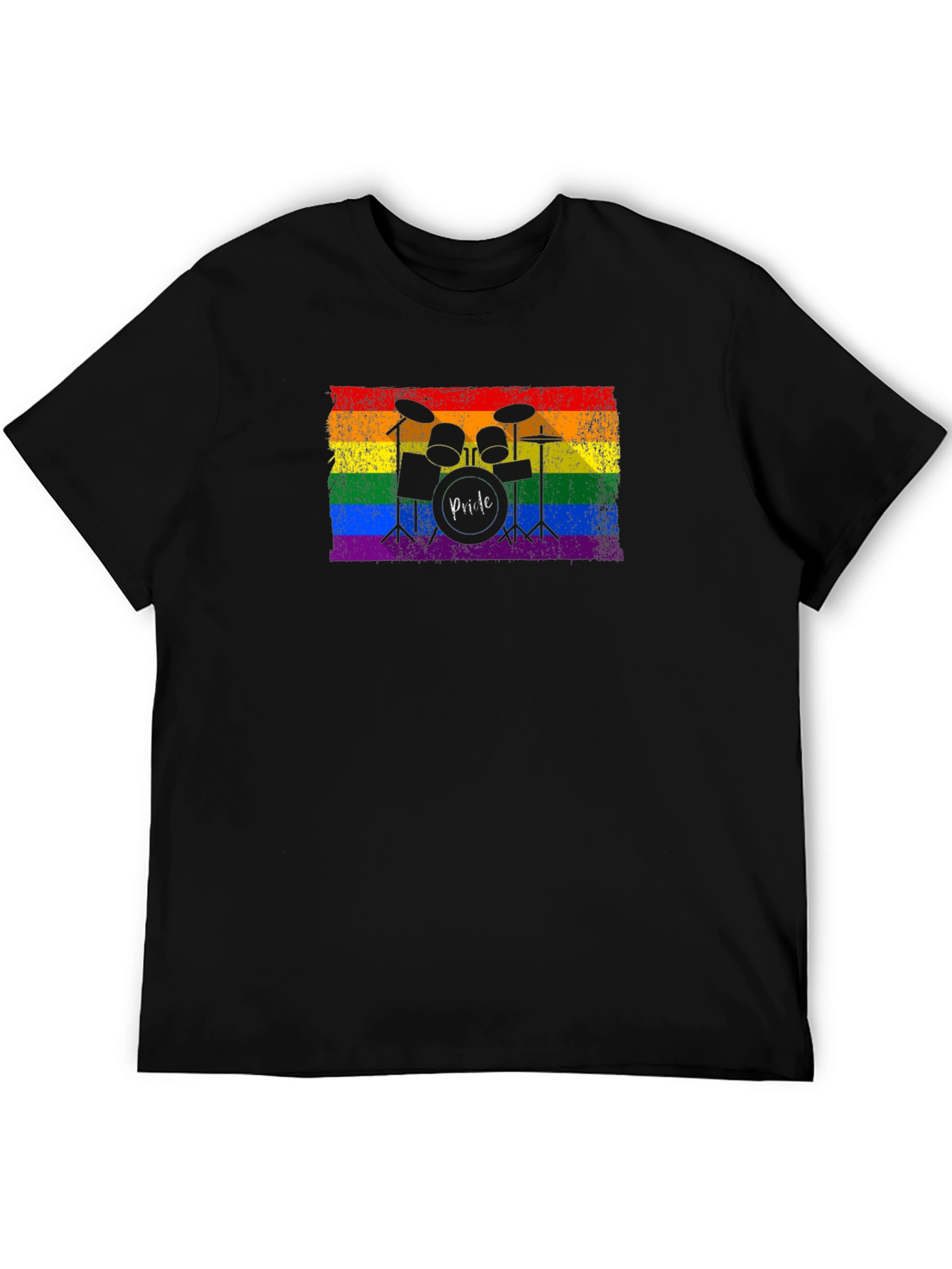 Pride Drum Kit T-Shirt - LGBTQ Rainbow Flag