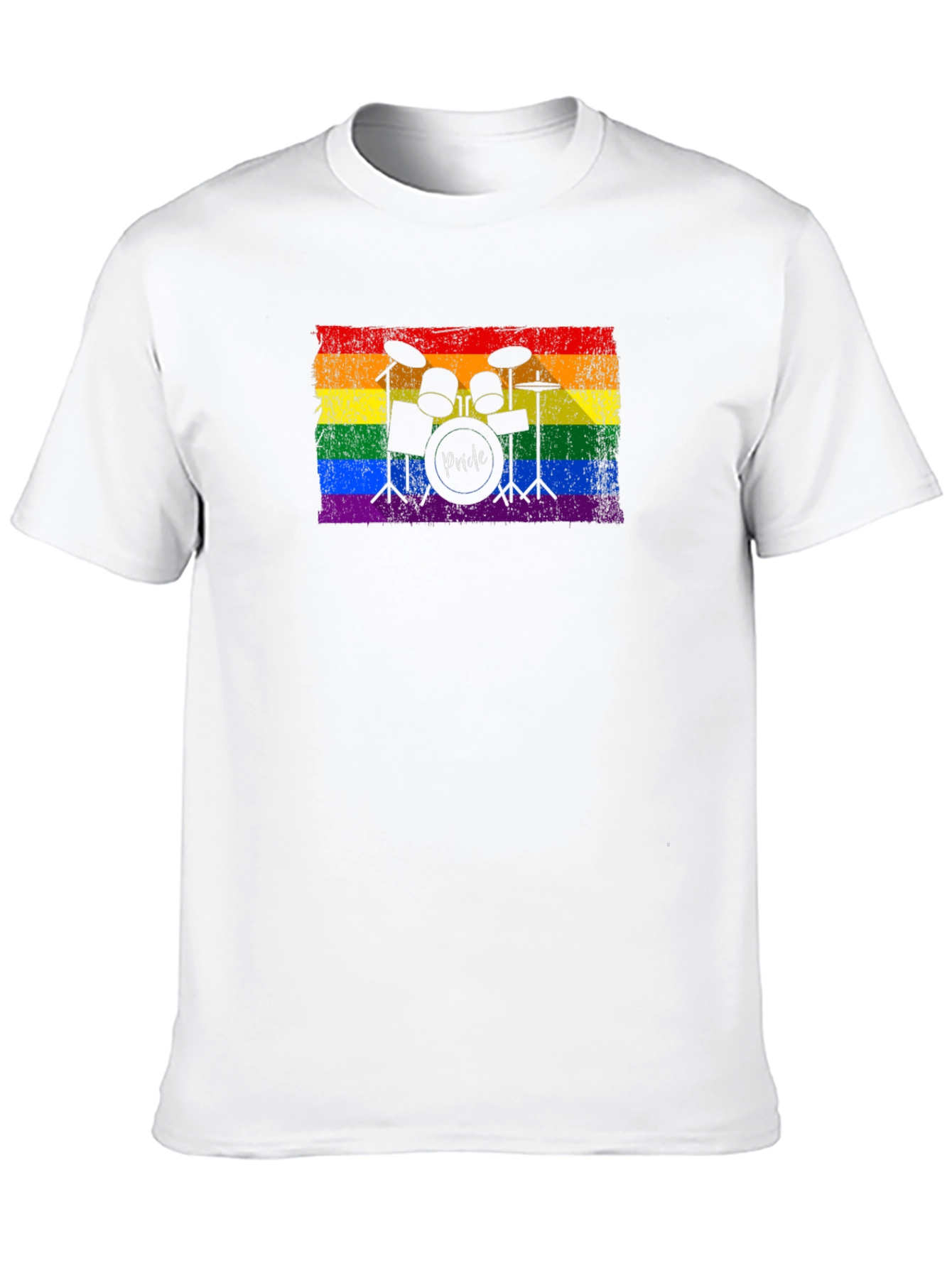 Pride Drum Kit T-Shirt - LGBTQ Rainbow Flag