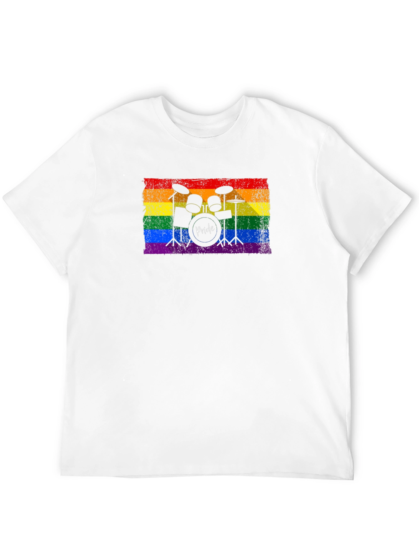 Pride Drum Kit T-Shirt - LGBTQ Rainbow Flag