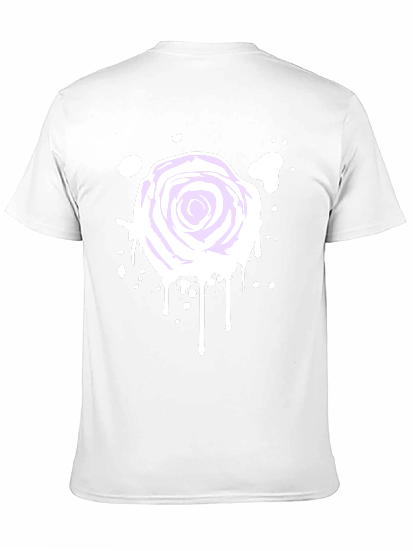 Rose Splatter Graphic Tee - Black Cotton Blend