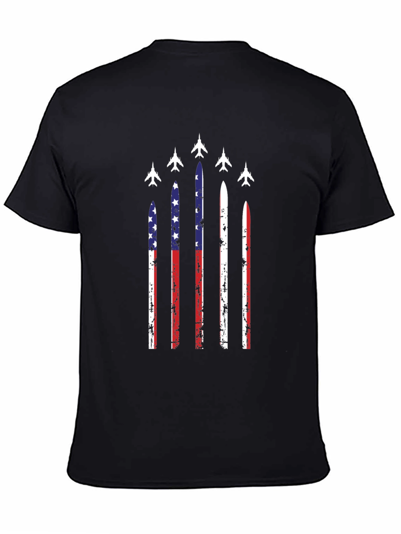 American Flag Jet Fighter T-Shirt