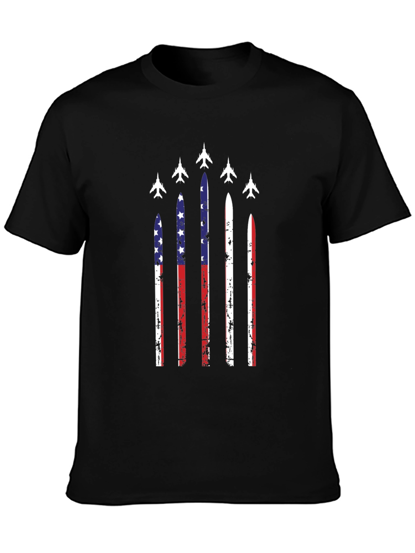 American Flag Jet Fighter T-Shirt