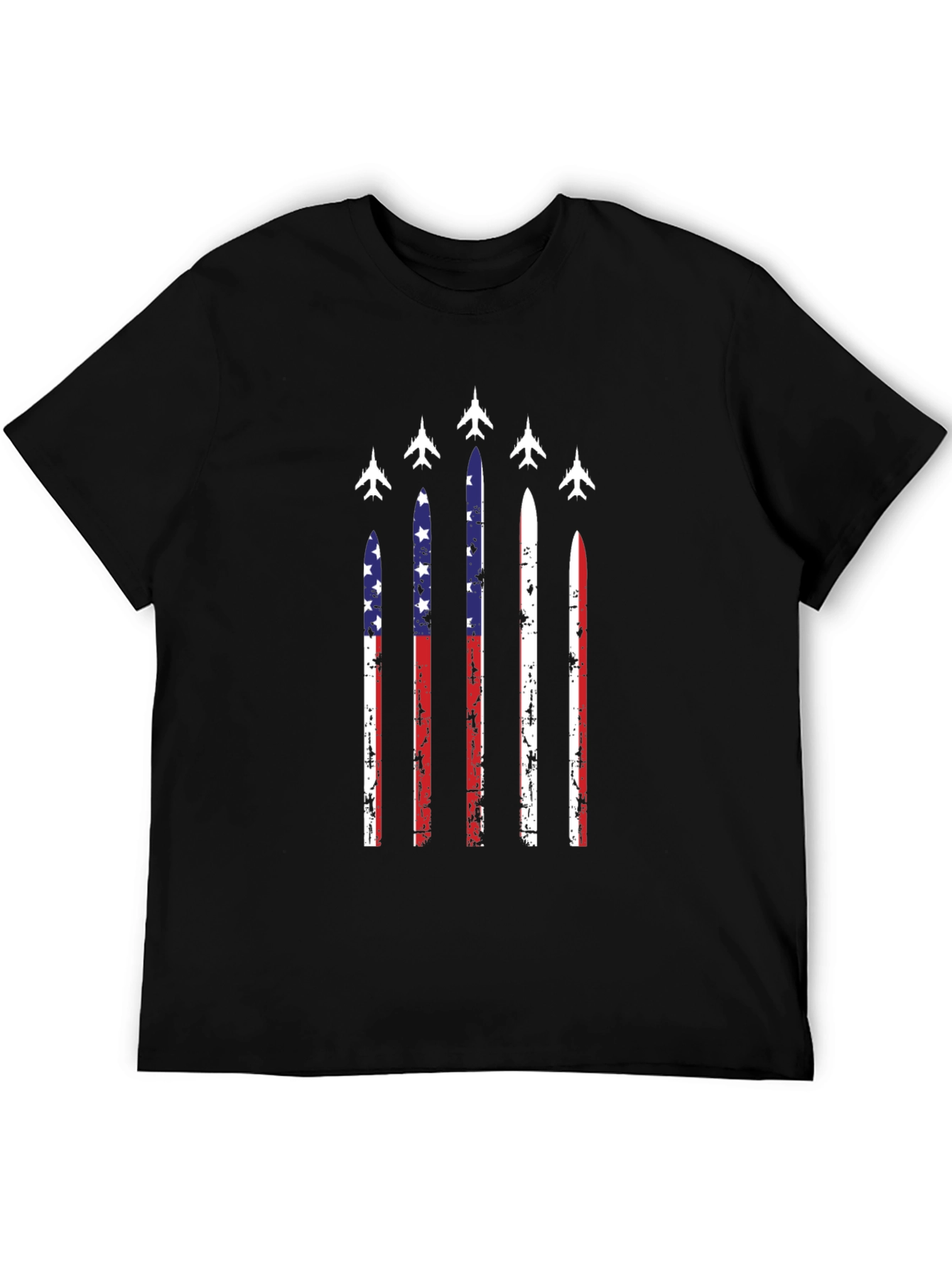 American Flag Jet Fighter T-Shirt