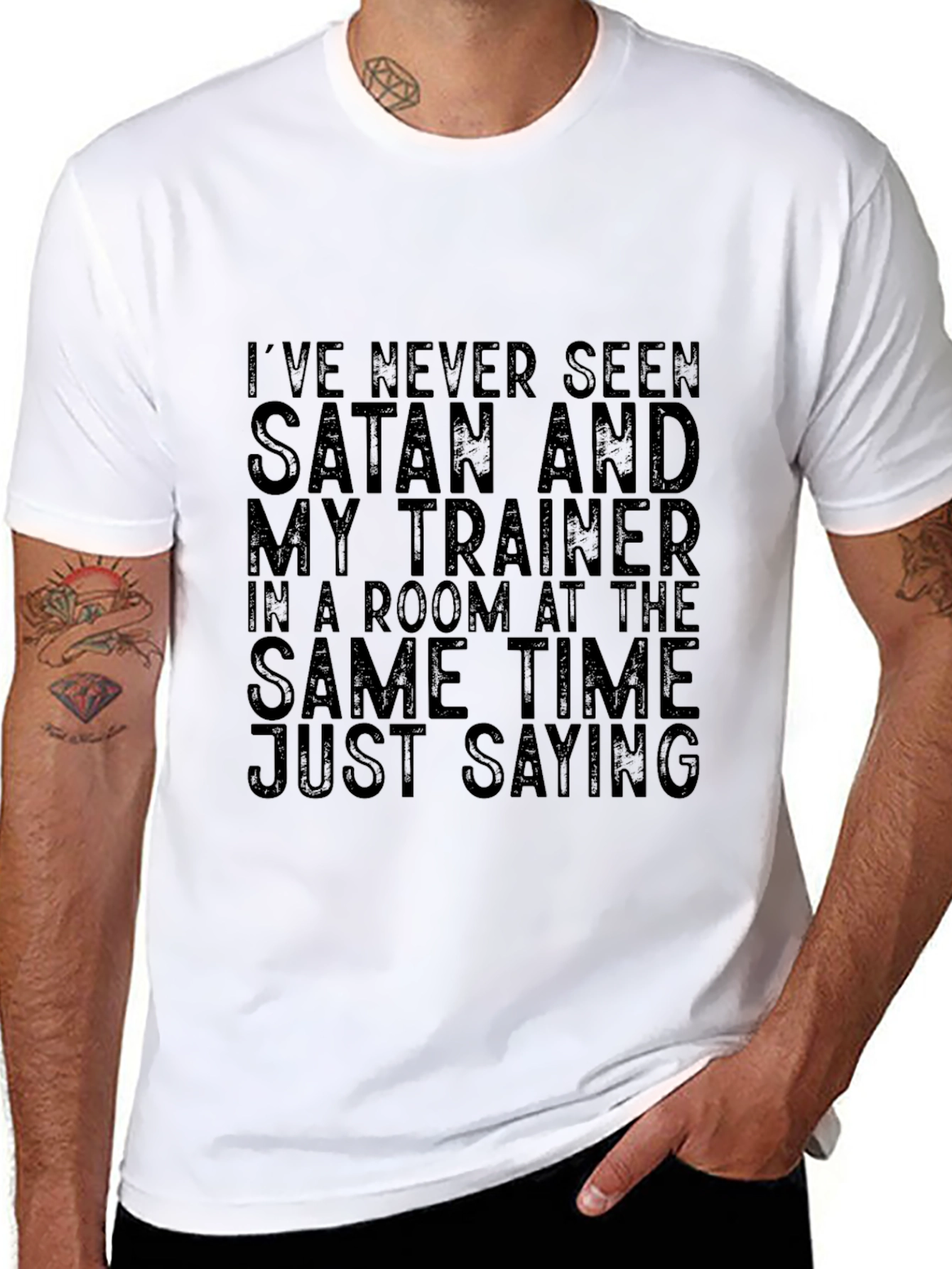 Satan Trainer Graphic Tee - Funny Gym T-Shirt