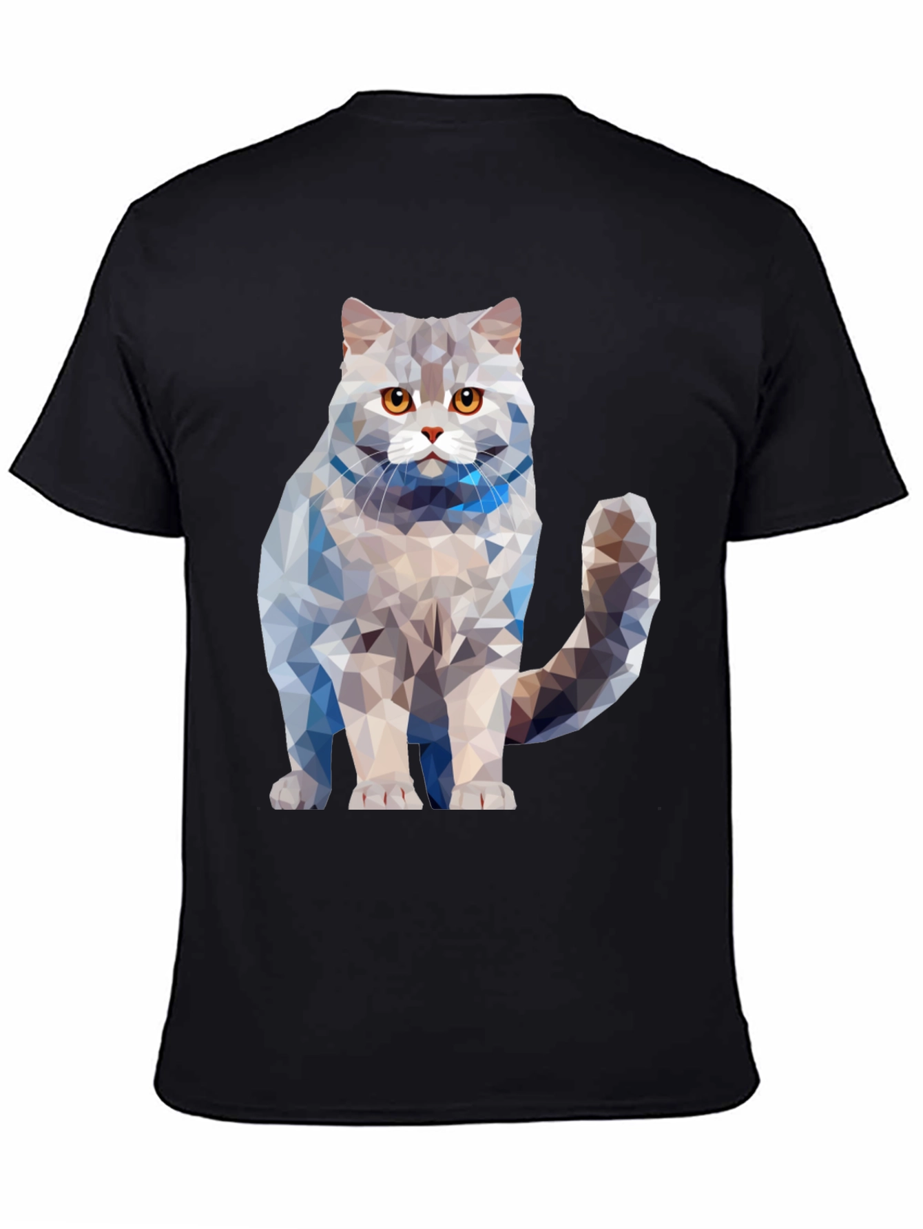 Geometric Cat T-Shirt - Unique Design
