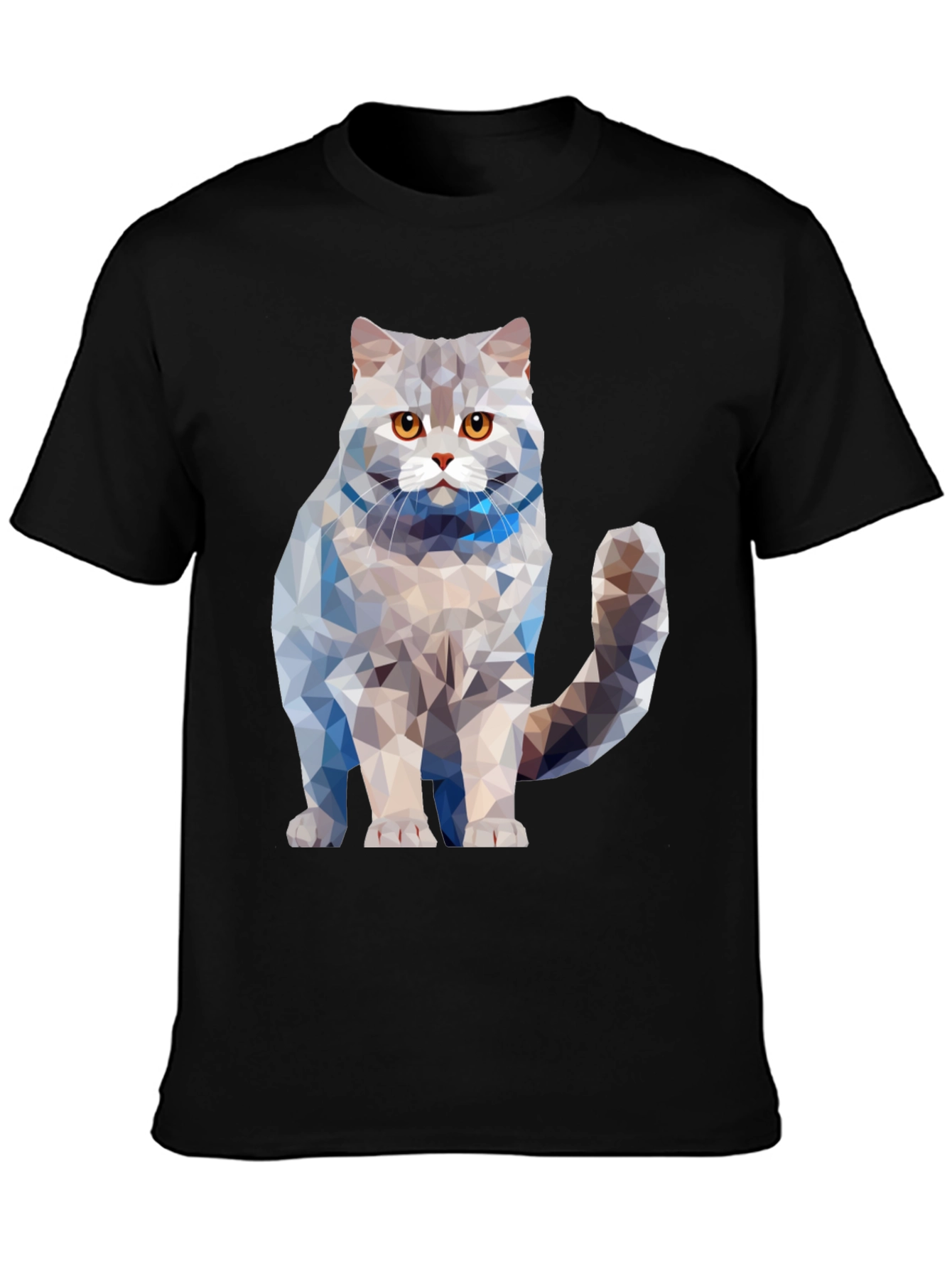 Geometric Cat T-Shirt - Unique Design