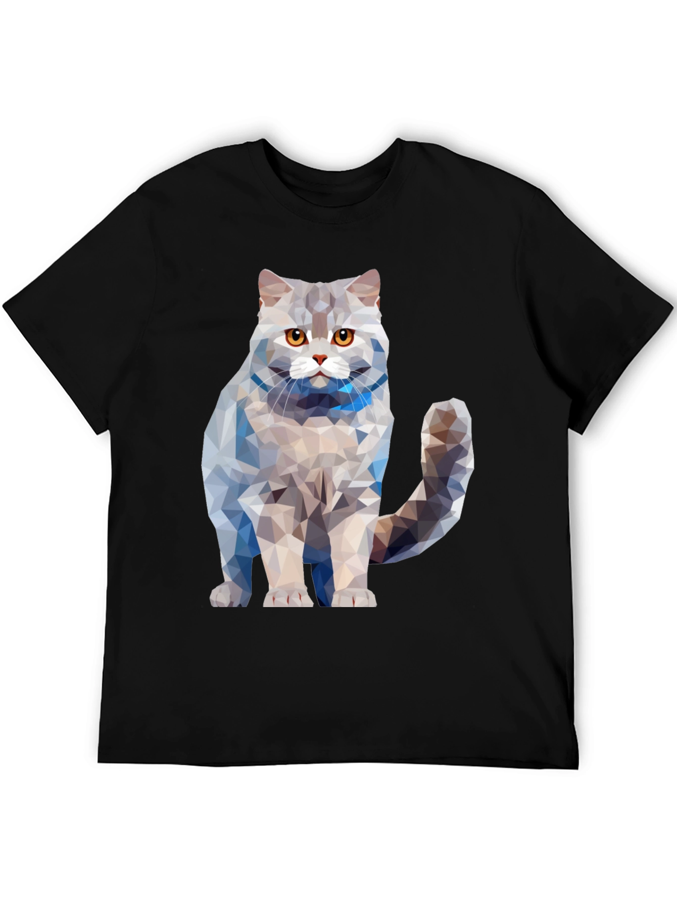 Geometric Cat T-Shirt - Unique Design
