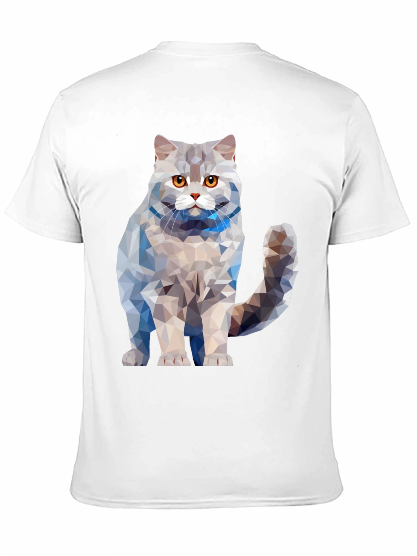 Geometric Cat T-Shirt - Unique Design