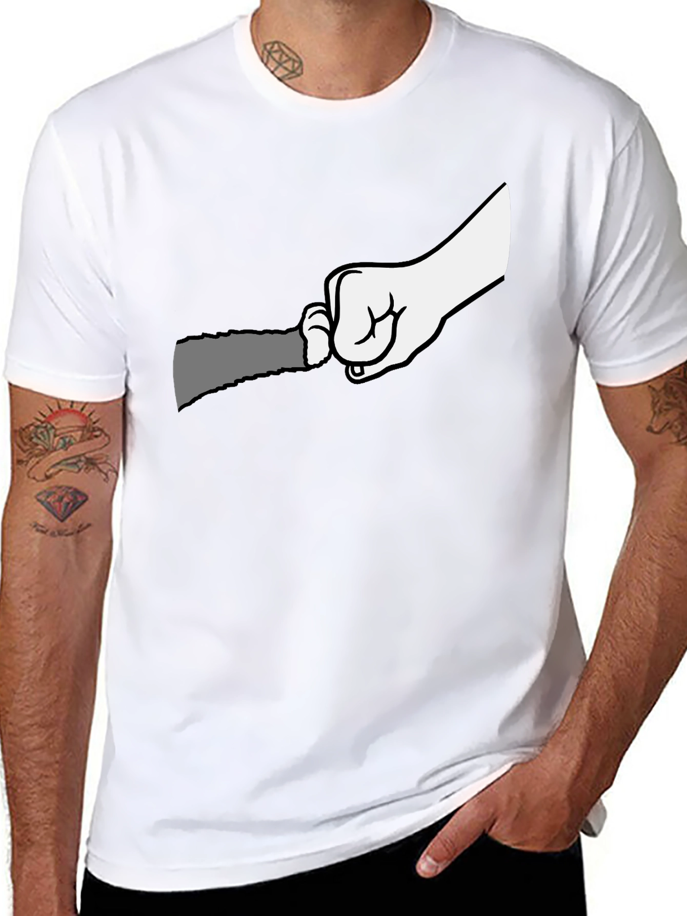 Graphic T-Shirt: Hand Holding Grater Funny Cooking Tee