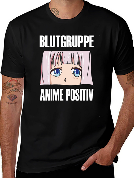 Anime Positiv T-Shirt - Manga Lovers Blood Type!