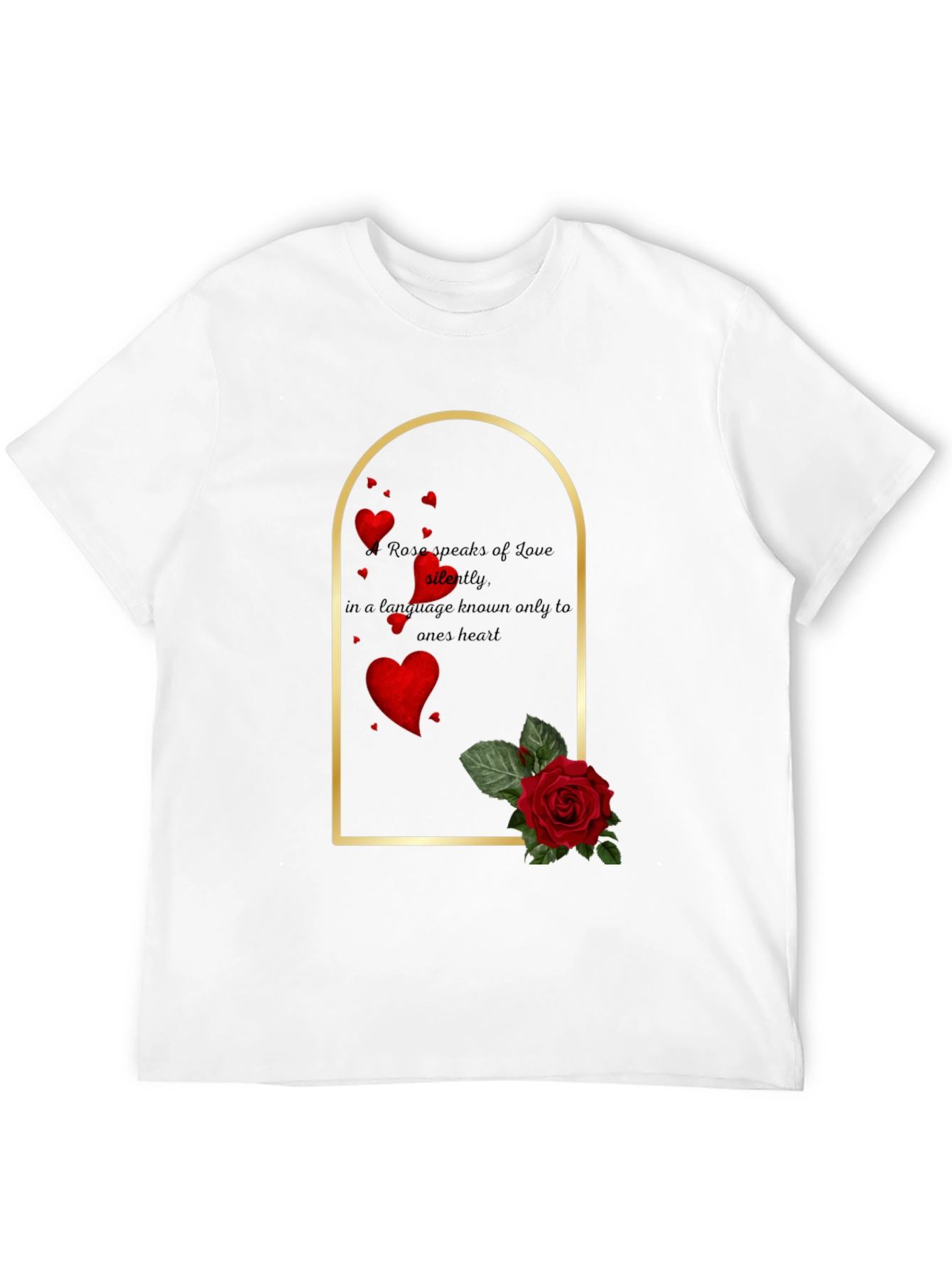 Rose Love T-Shirt - Silent Language Heart Tee