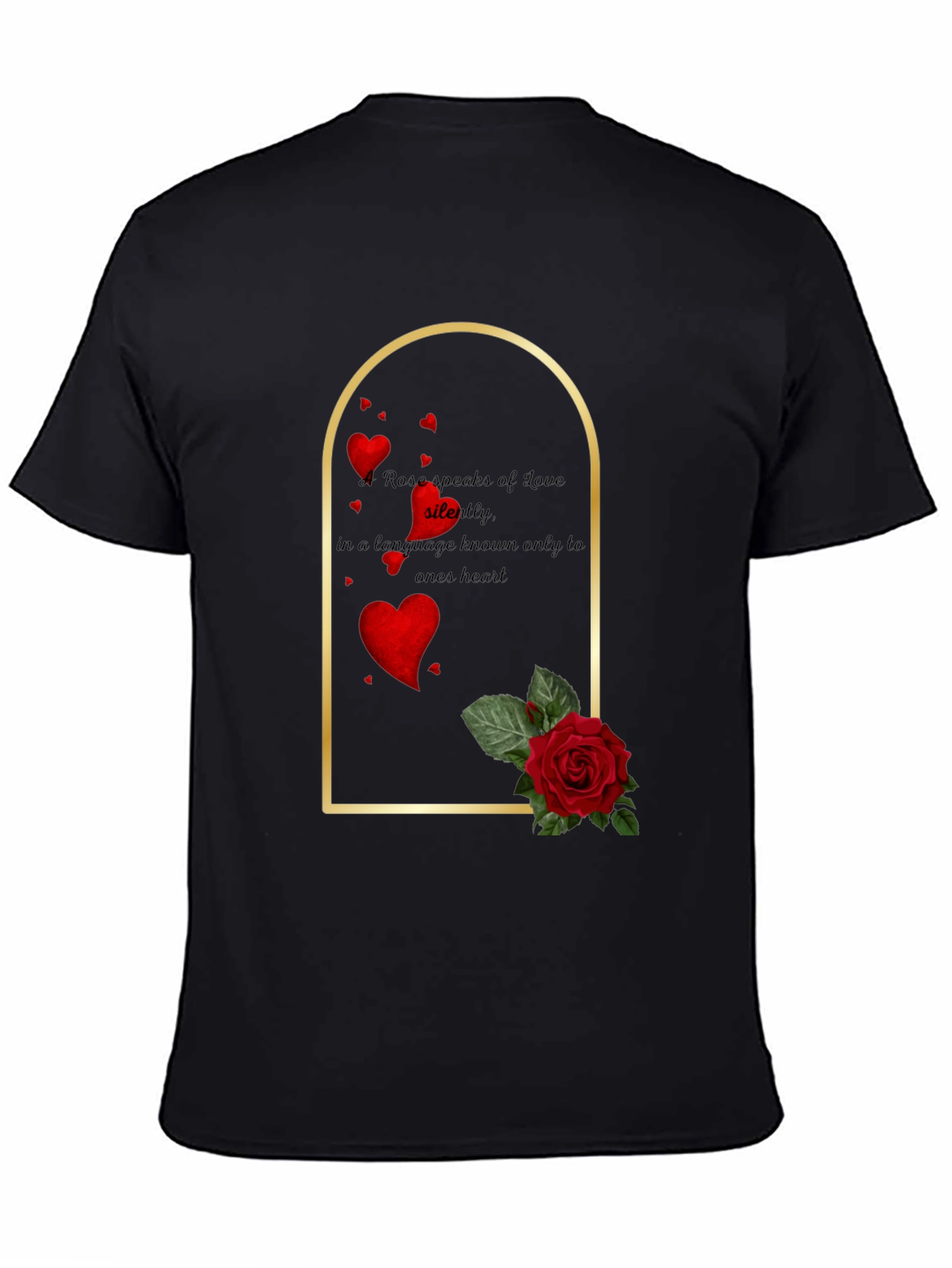 Rose Love T-Shirt - Silent Language Heart Tee