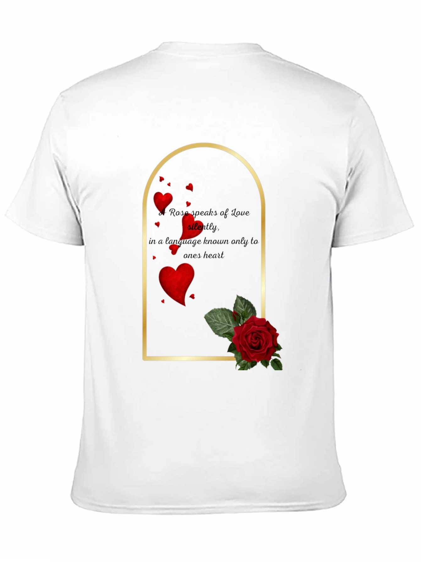 Rose Love T-Shirt - Silent Language Heart Tee