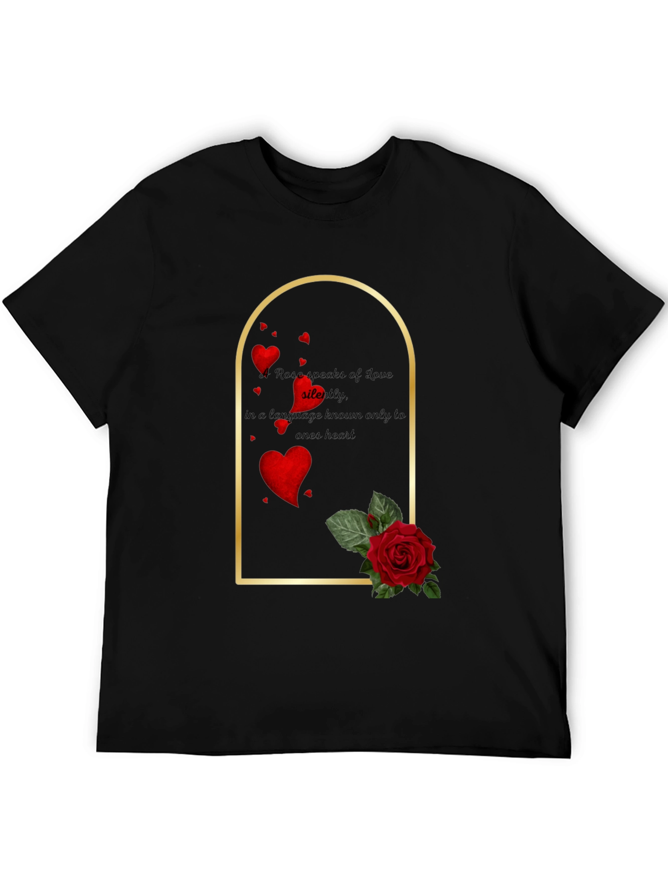 Rose Love T-Shirt - Silent Language Heart Tee