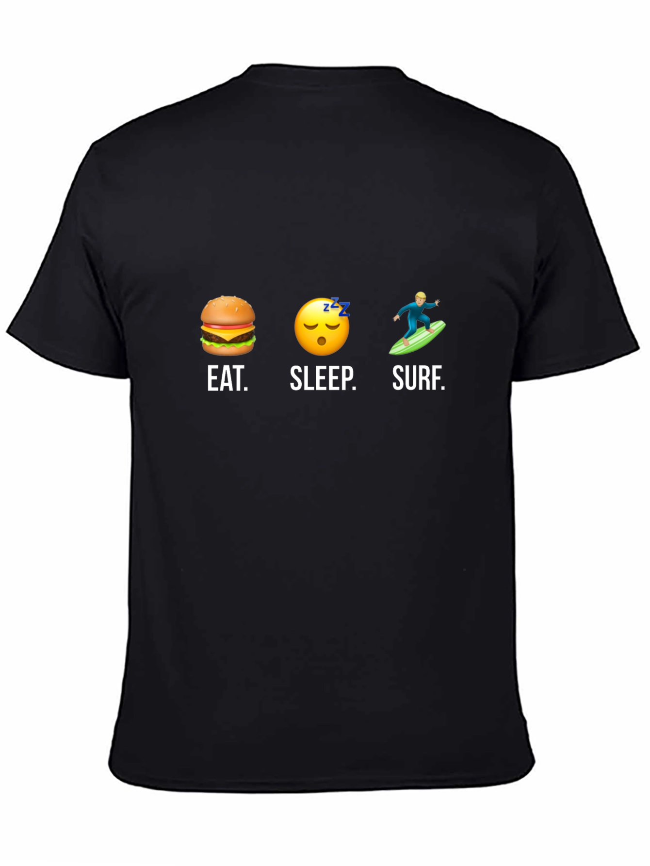 Eat Sleep Surf Black Graphic Tee