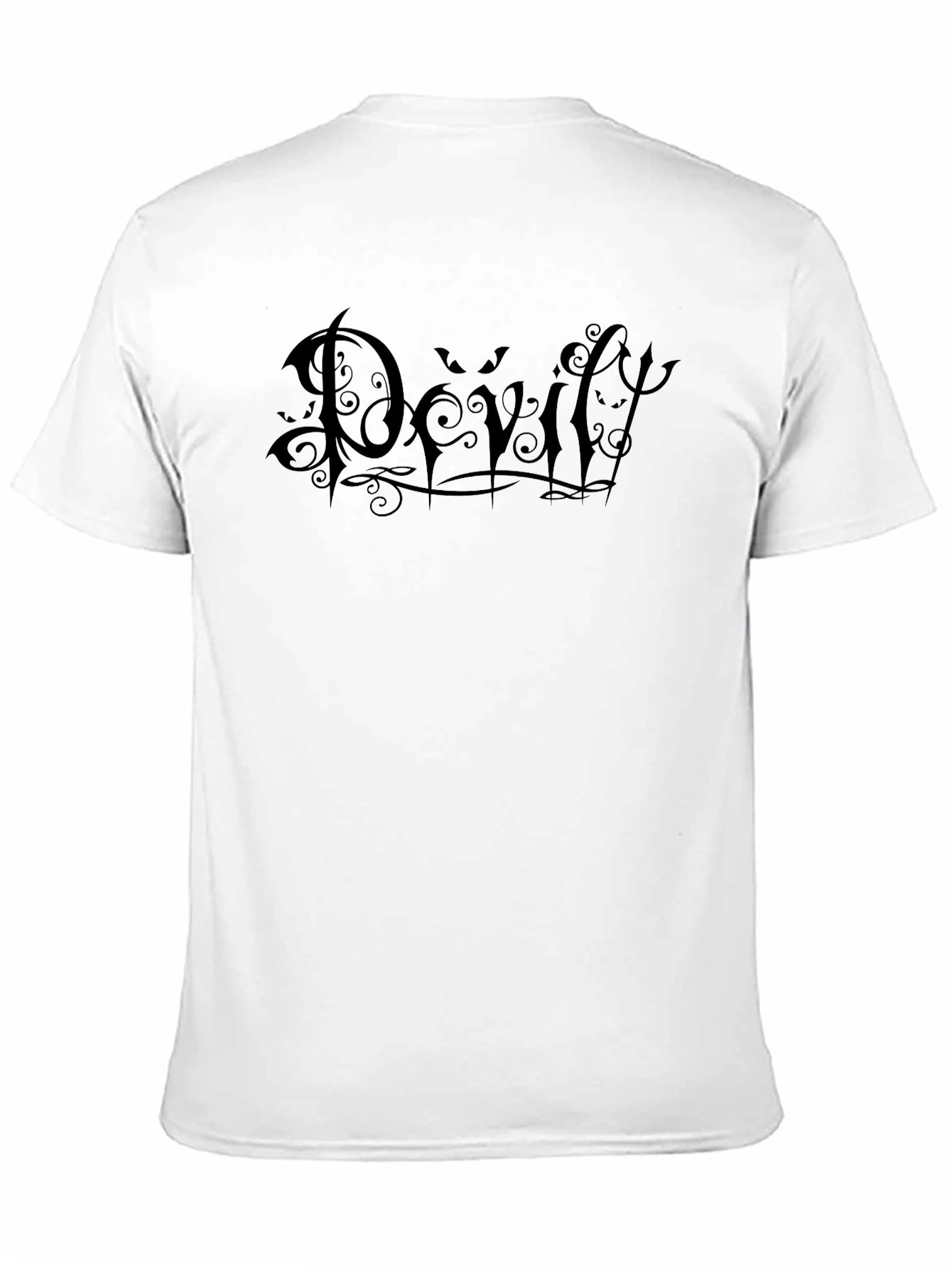 Gothic Devil Graphic Tee - Mens Black T-Shirt