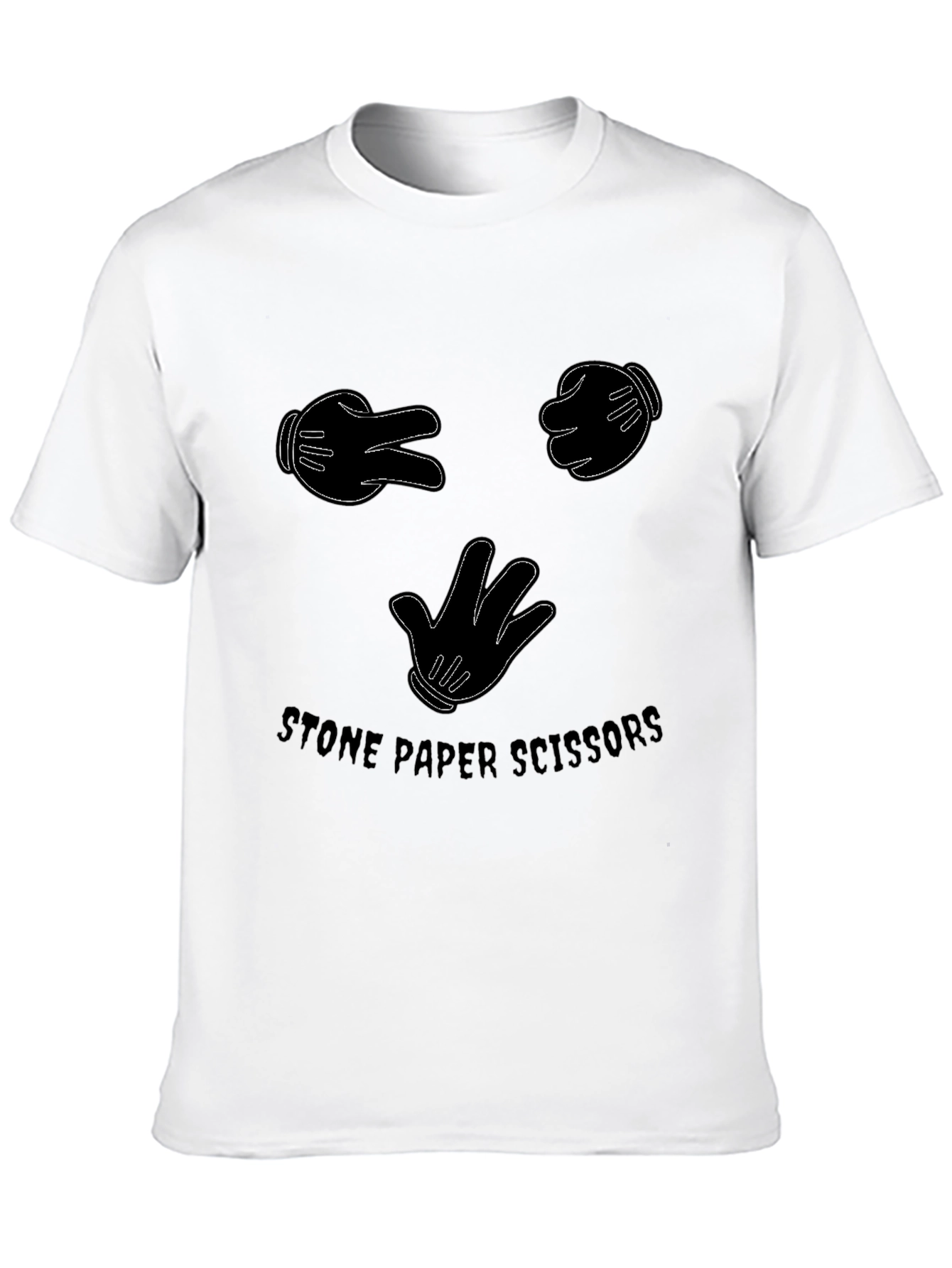Stone Paper Scissors Graphic T-Shirt - Black