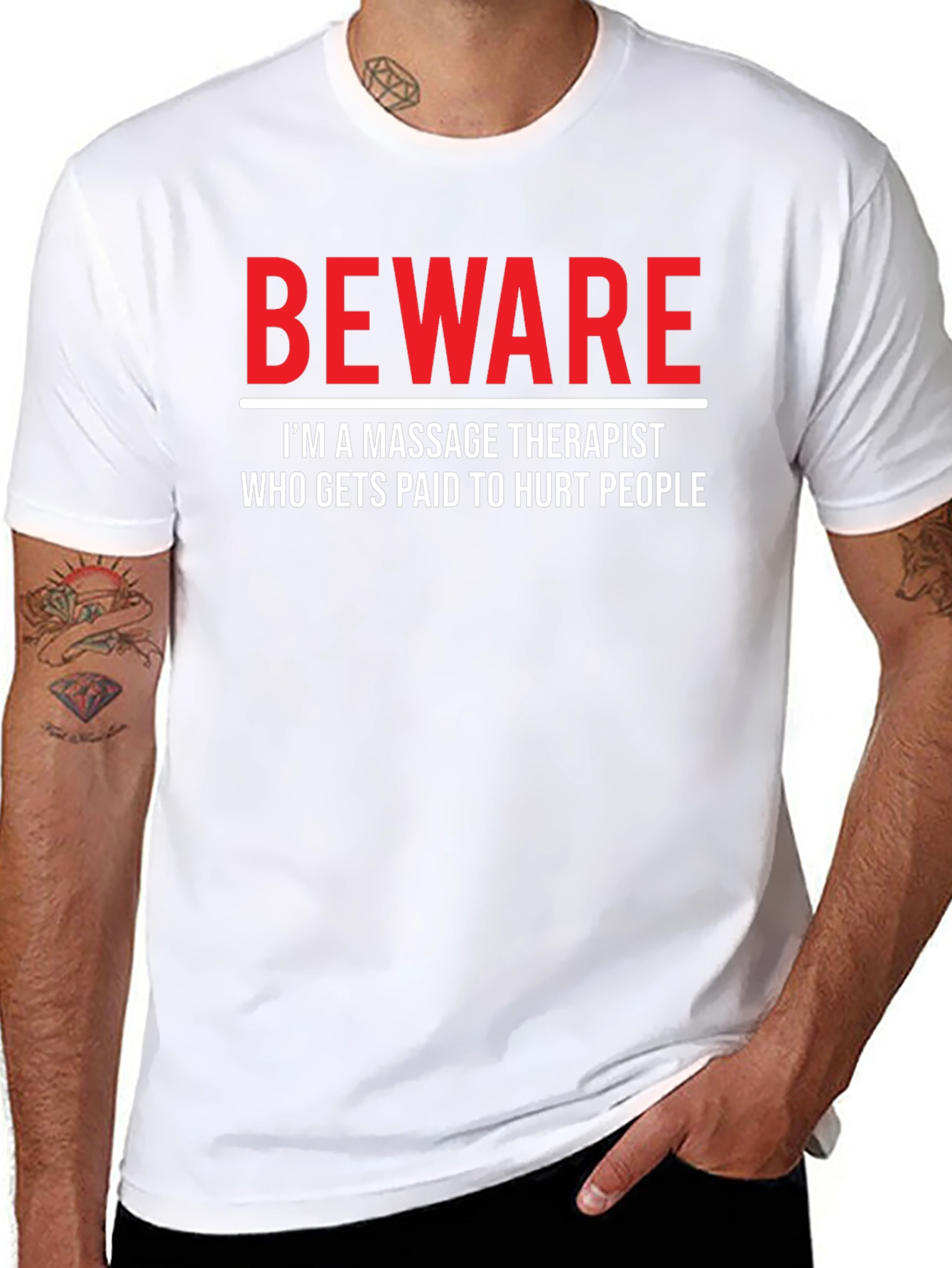 Beware Massage Therapist Graphic T-Shirt