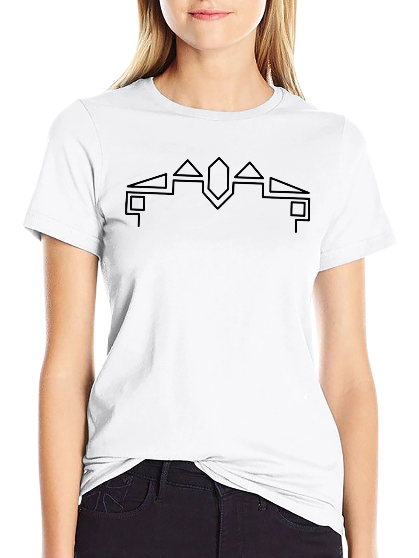 Geometric Symbol Black T-Shirt