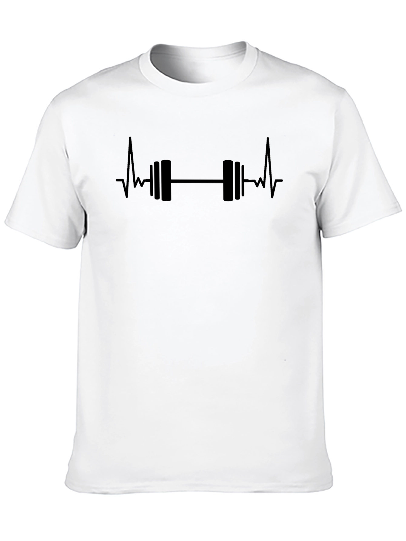 Weightlifting Heartbeat Graphic Tee - Gym Motivation