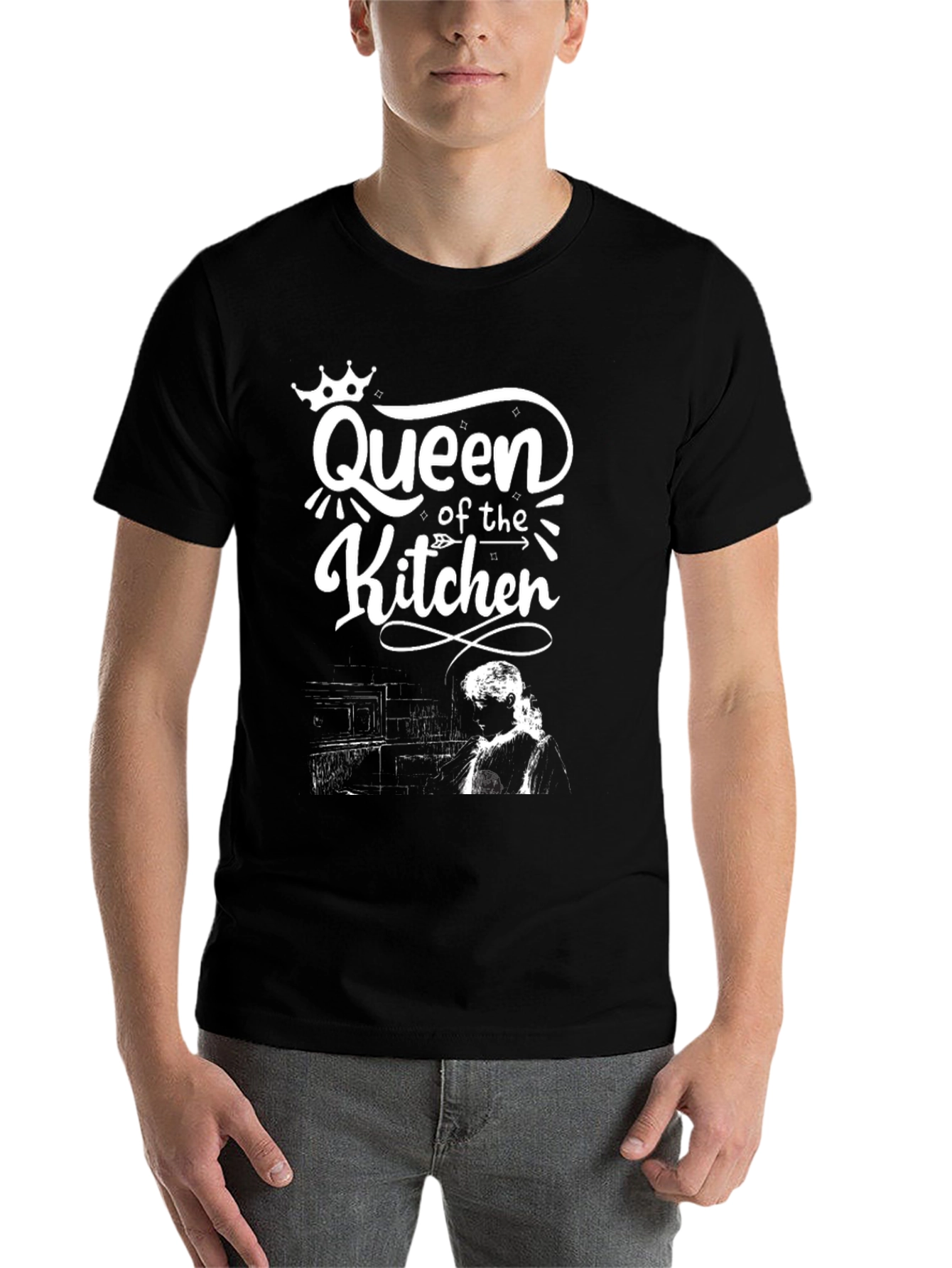 Queen of the Kitchen Black Graphic T-Shirt