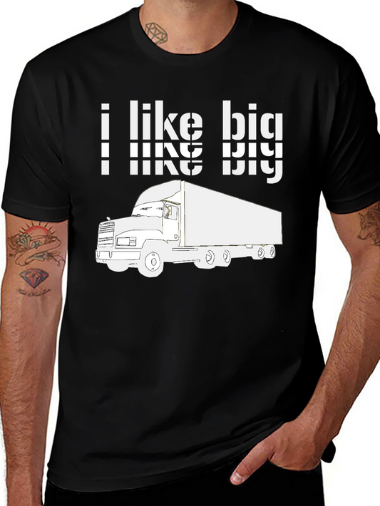 I Like Big Trucks Graphic Tee - Black