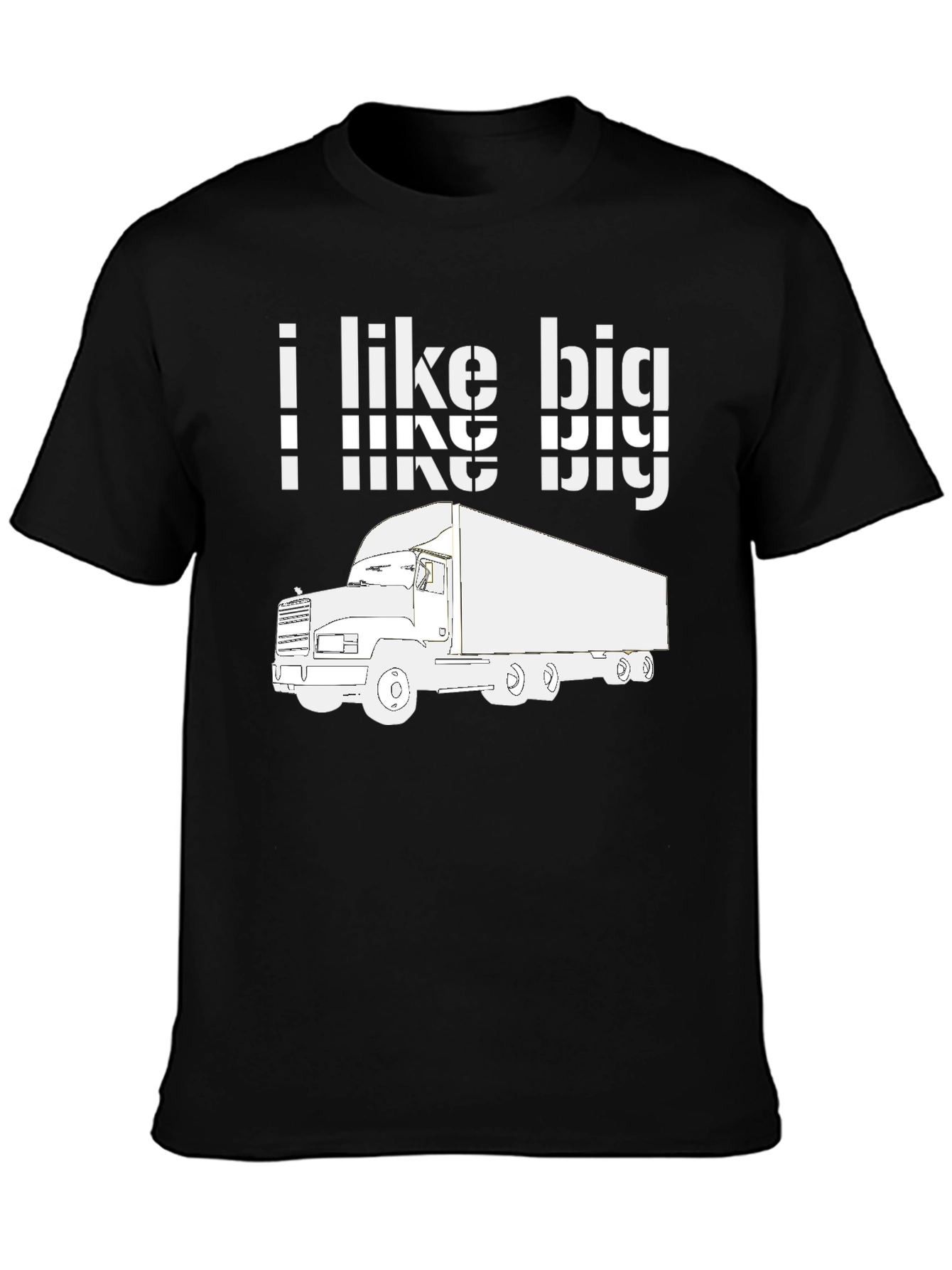 I Like Big Trucks Graphic Tee - Black