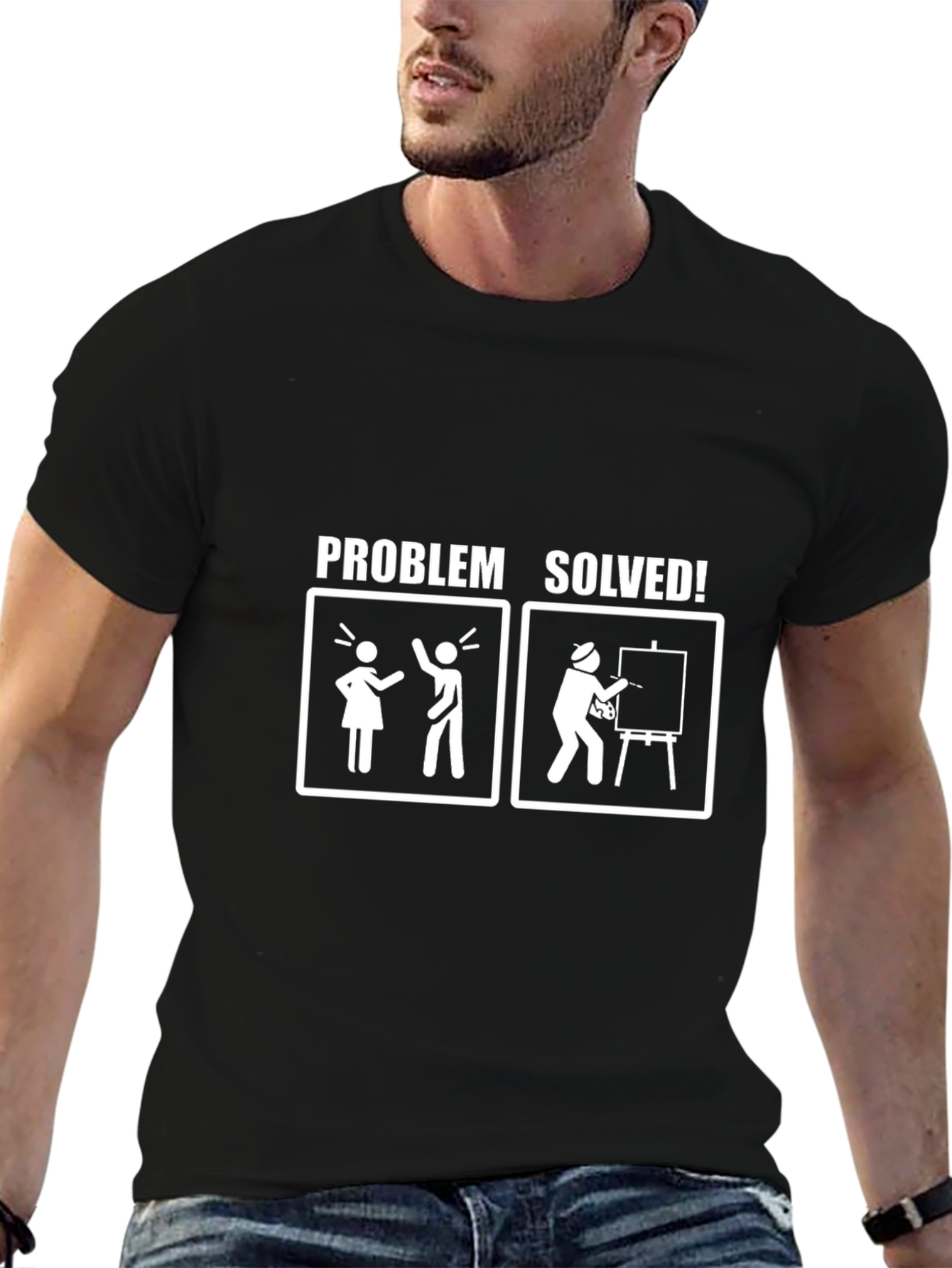 Problem Solved T-Shirt - Artist Humor Tee