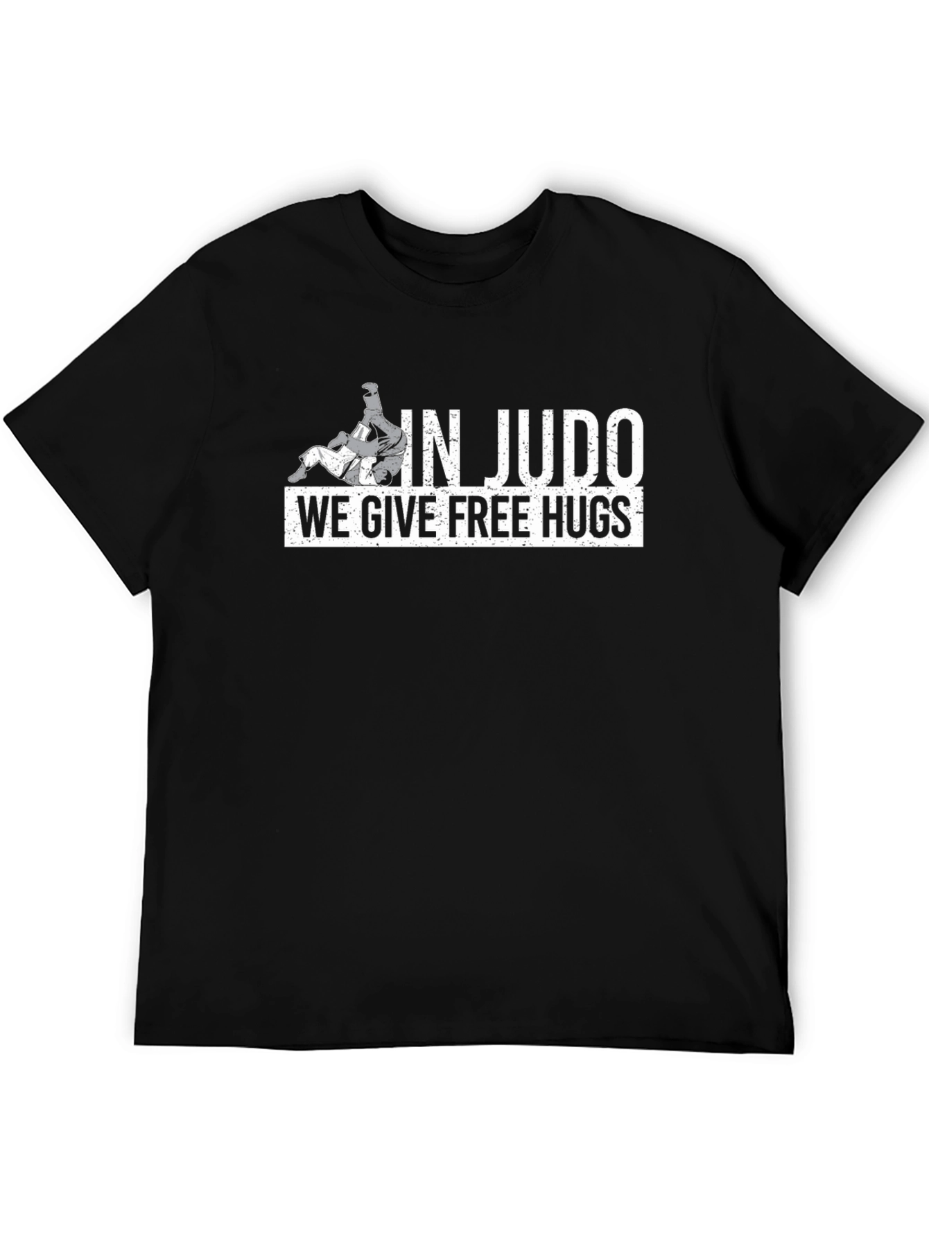 In Judo We Give Free Hugs - Black T-Shirt