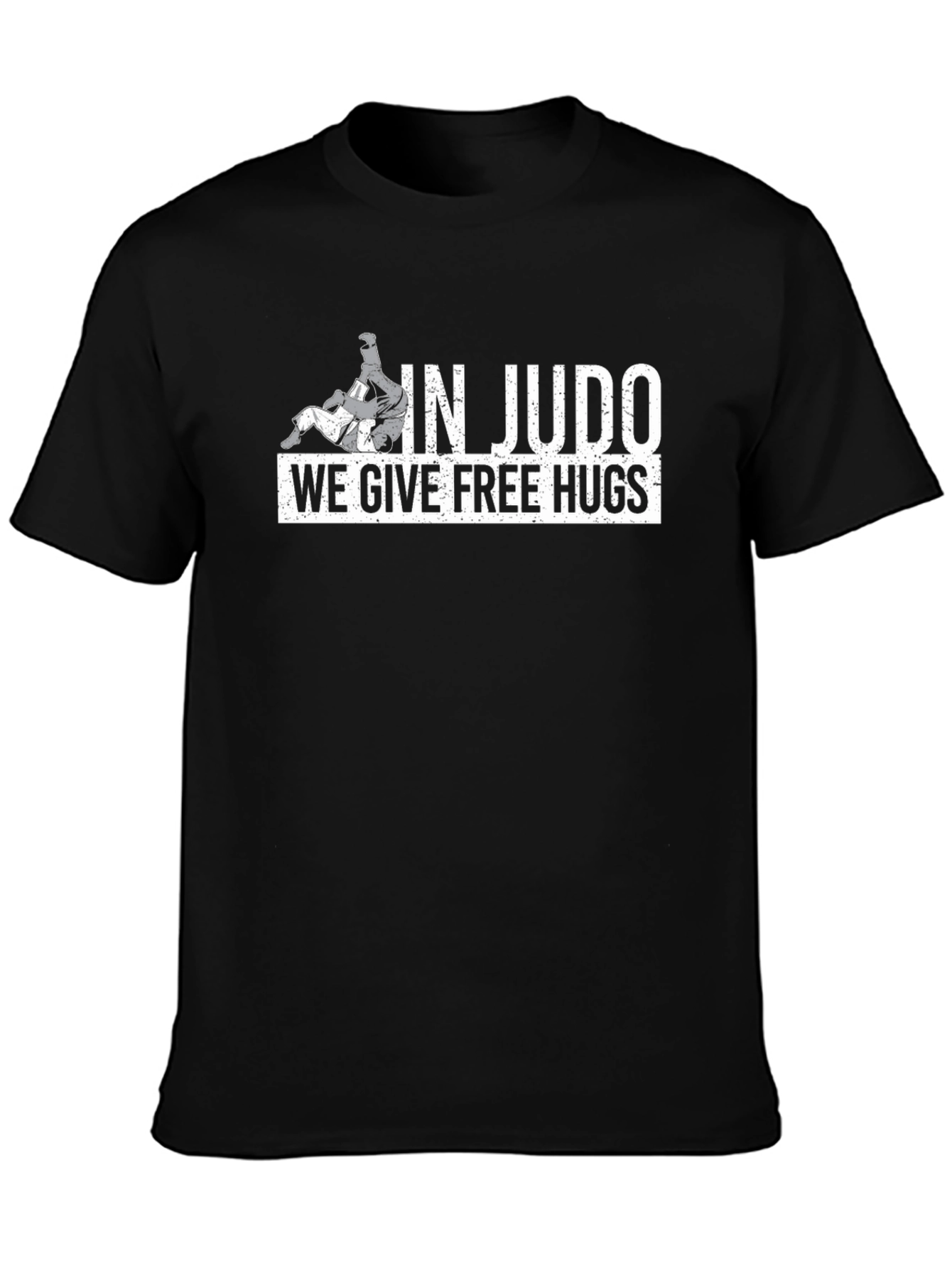 In Judo We Give Free Hugs - Black T-Shirt