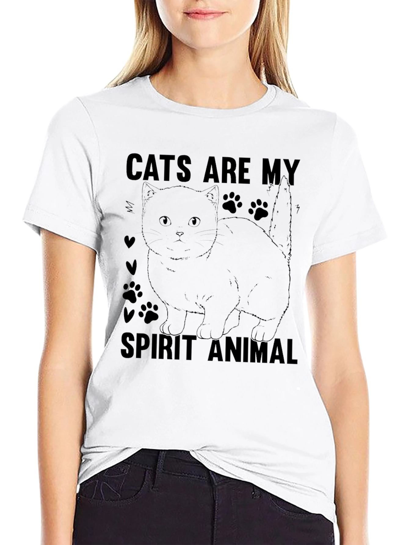 Cats Are My Spirit Animal T-Shirt Cat Lover Gift