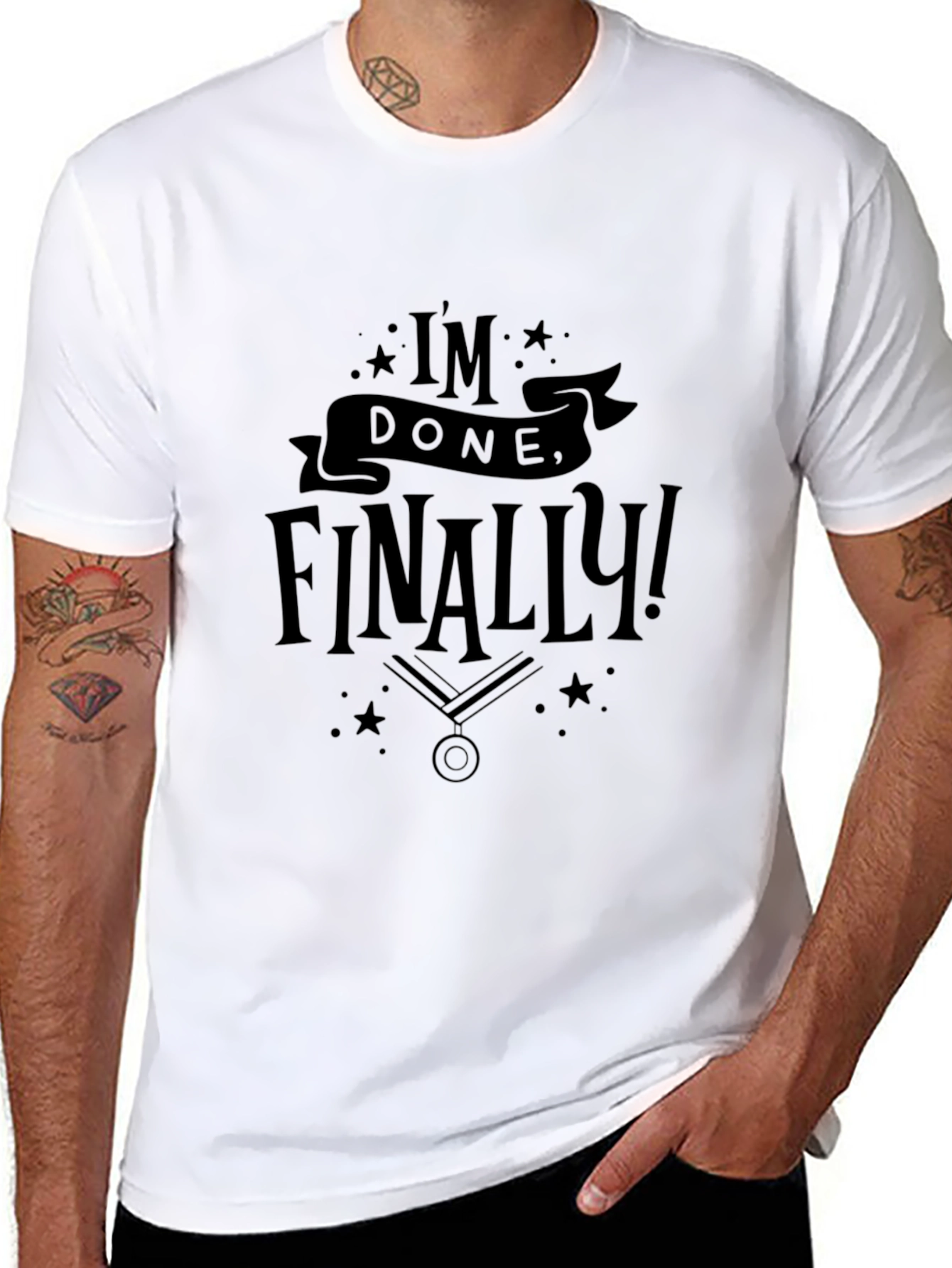 Im Done Finally! Black T-Shirt