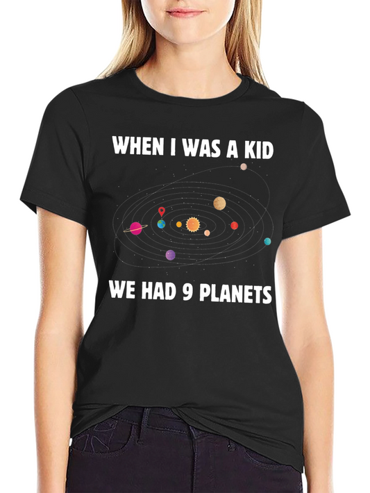 9 Planets T-Shirt: Retro Space Solar System Tee