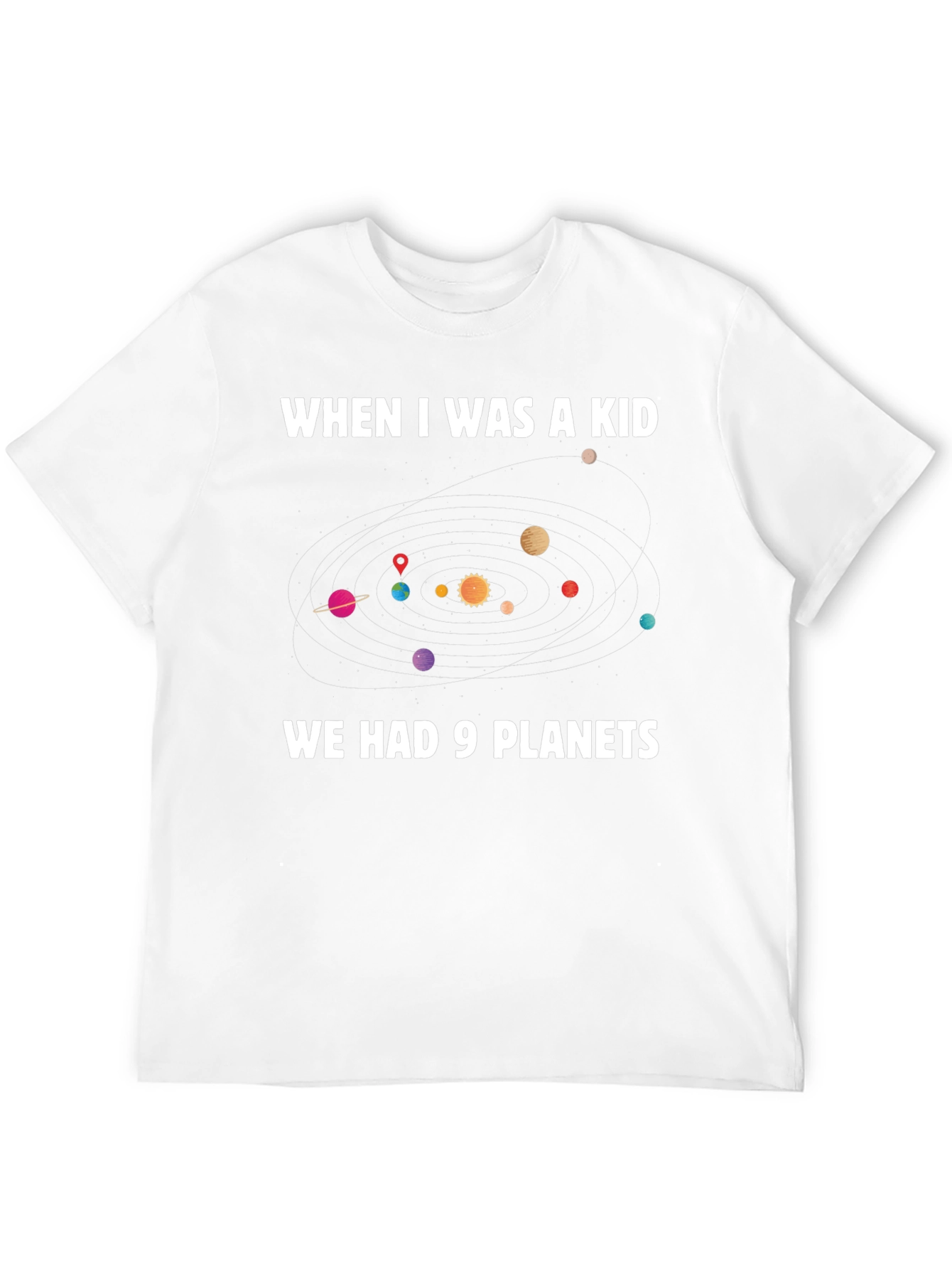 9 Planets T-Shirt: Retro Space Solar System Tee
