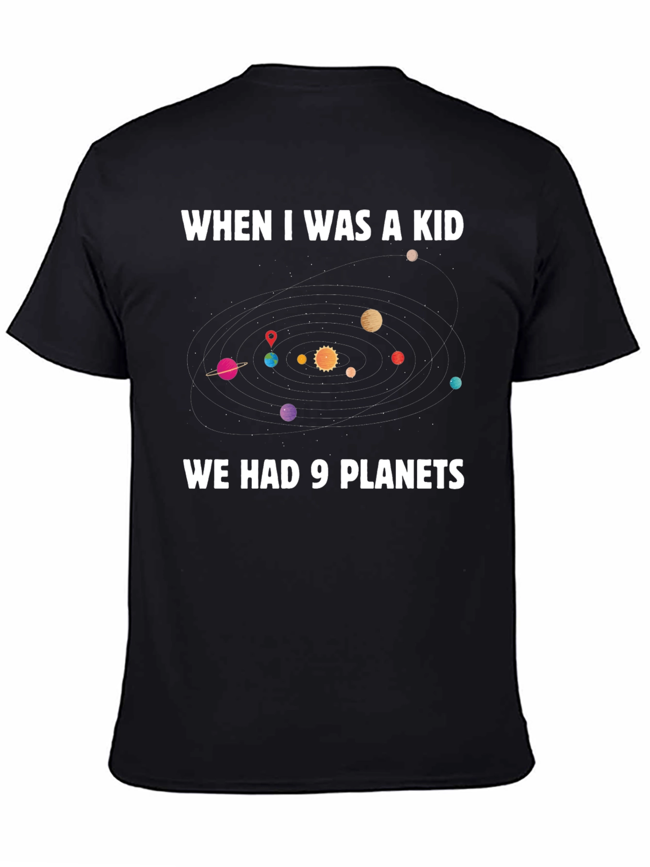 9 Planets T-Shirt: Retro Space Solar System Tee