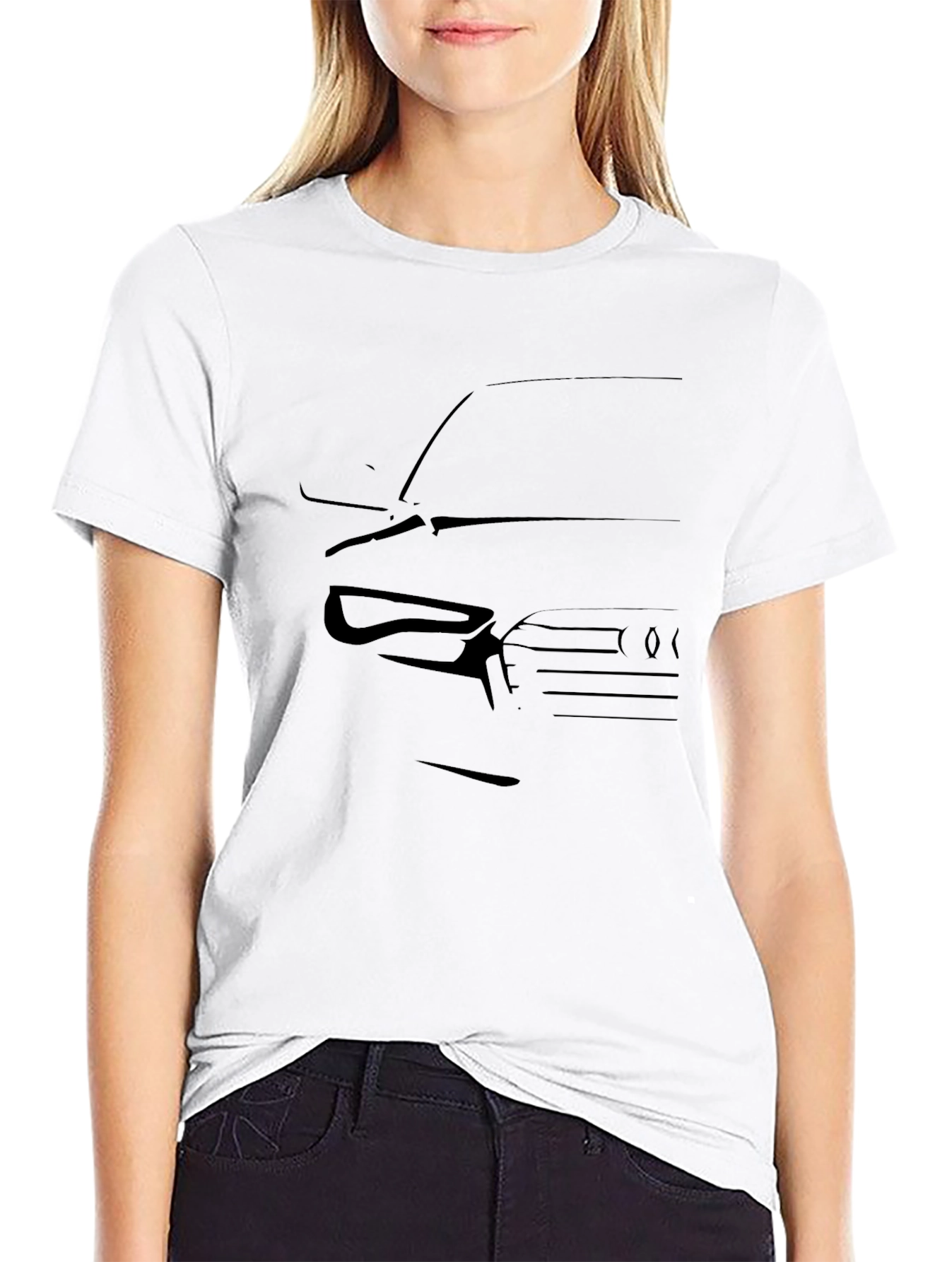 Black Car Silhouette Graphic Tee