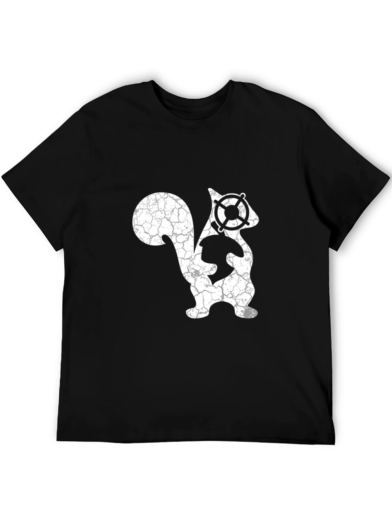 Skunkworks Inspired Distressed Squirrel Graphic Tee