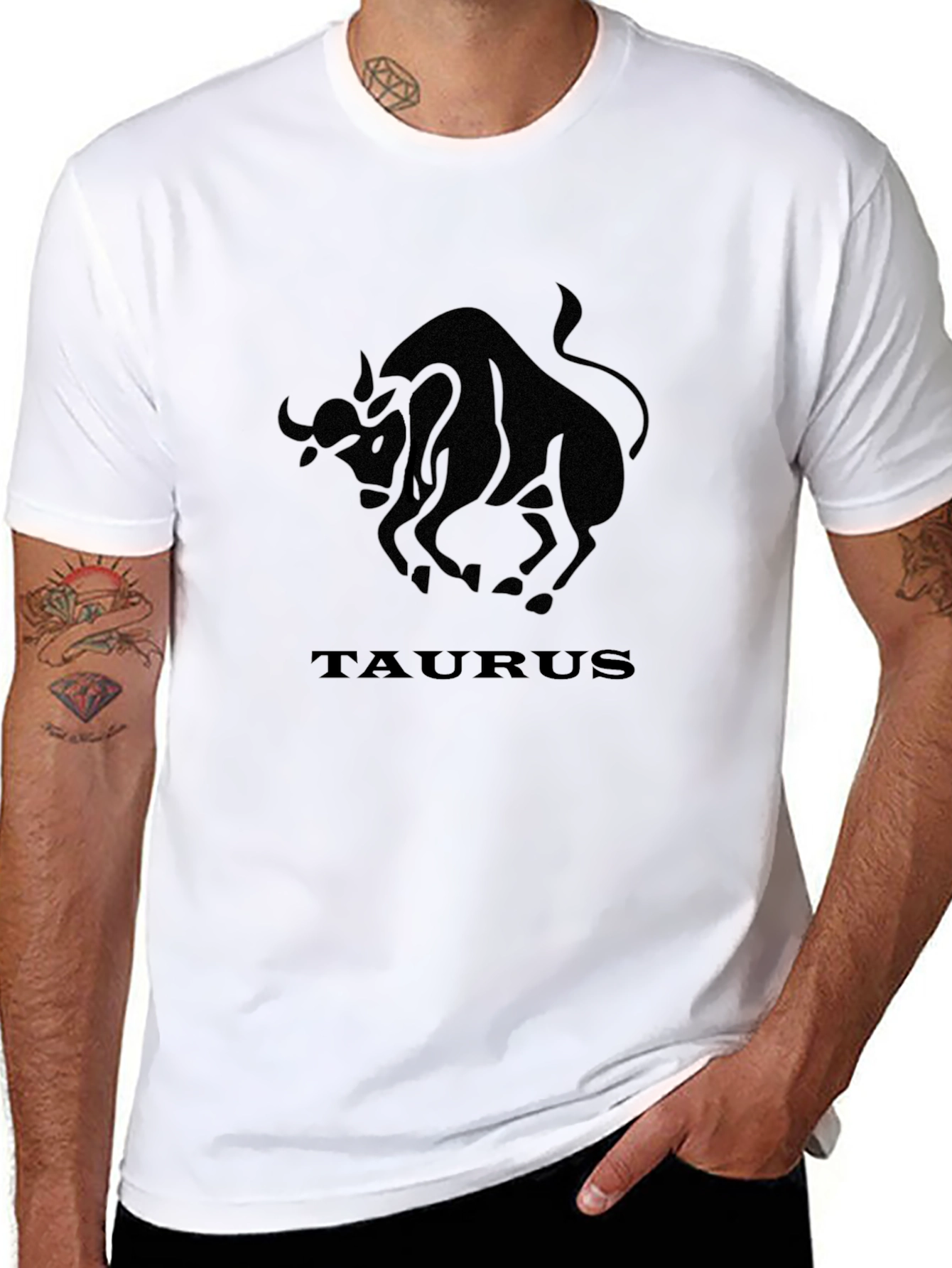 Taurus Zodiac Black Graphic Tee