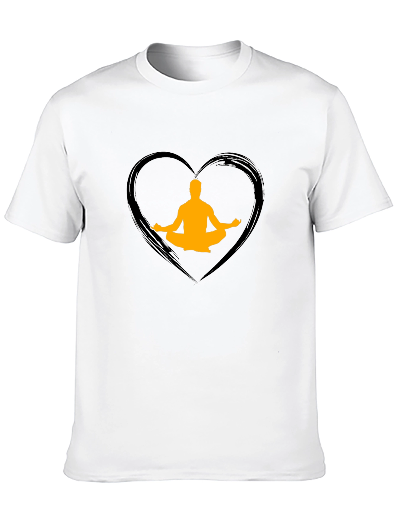 Yoga Heart Graphic Tee - Mens Black T-Shirt