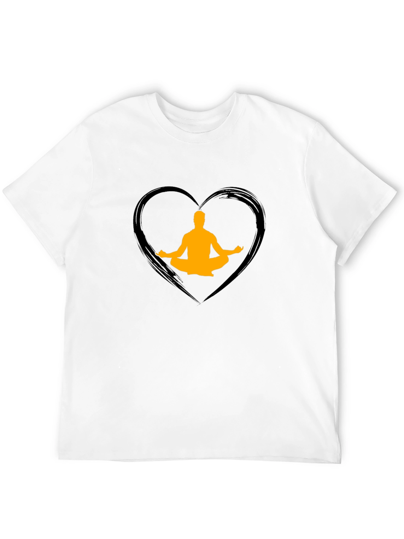 Yoga Heart Graphic Tee - Mens Black T-Shirt